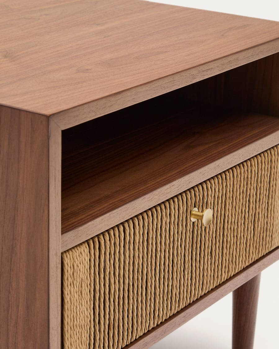 Elan nut veneer bedside table