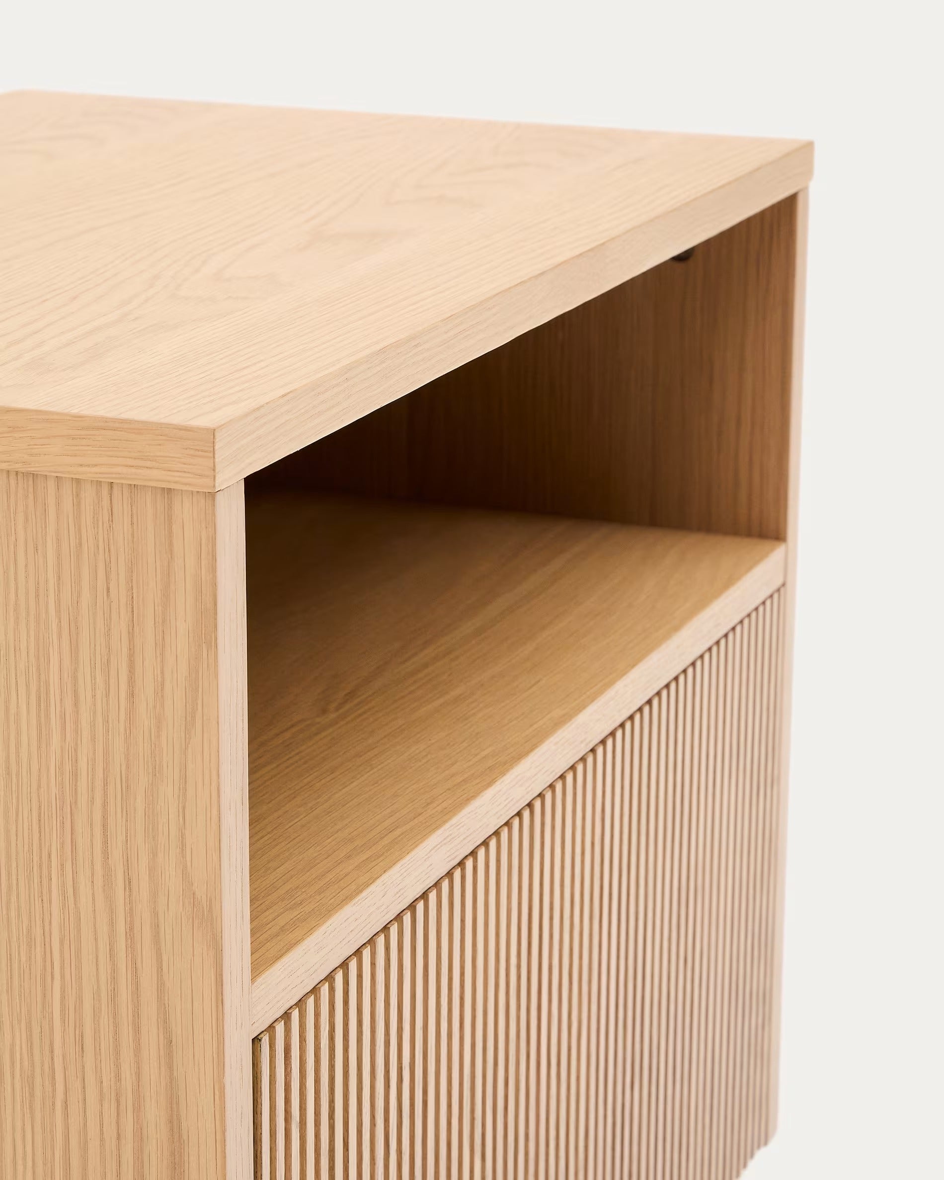 HELVINE Nightstand Oak Veneer
