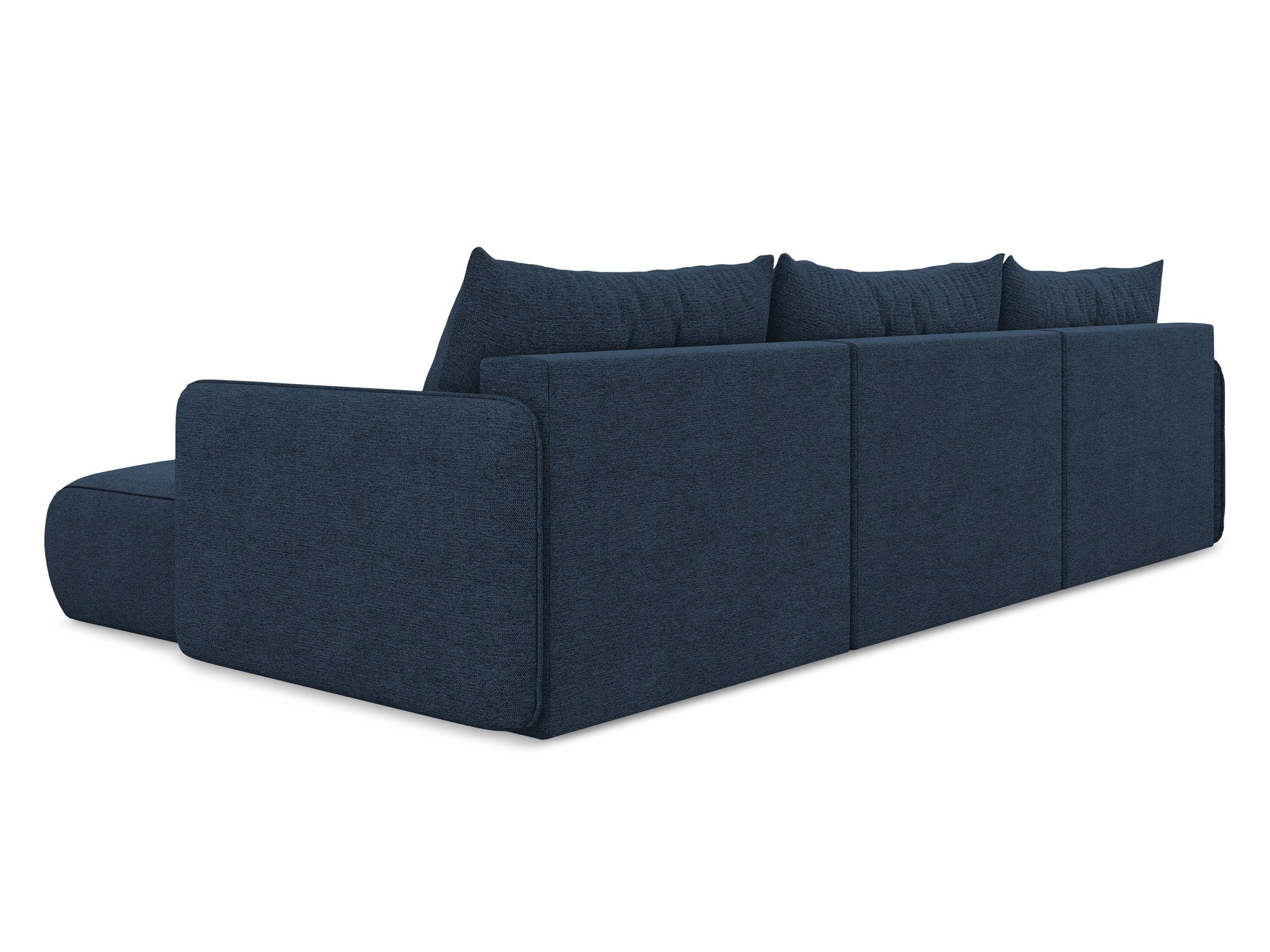 Panoramic Corner Sofa with Sleeping Function NANEA Royal Blue Chenille