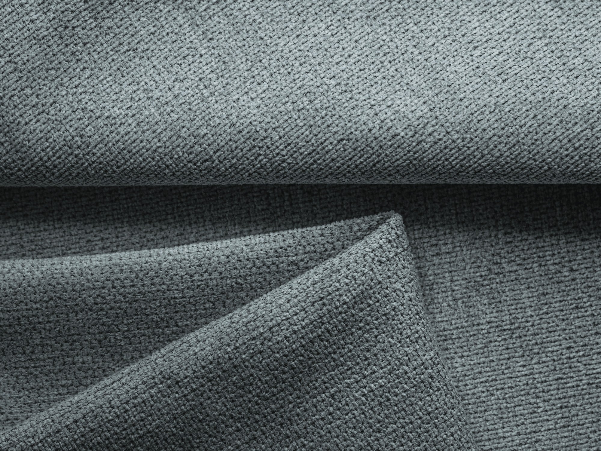 Panoramic Corner Sofa with Sleeping Function NANEA Denim Blue Chenille