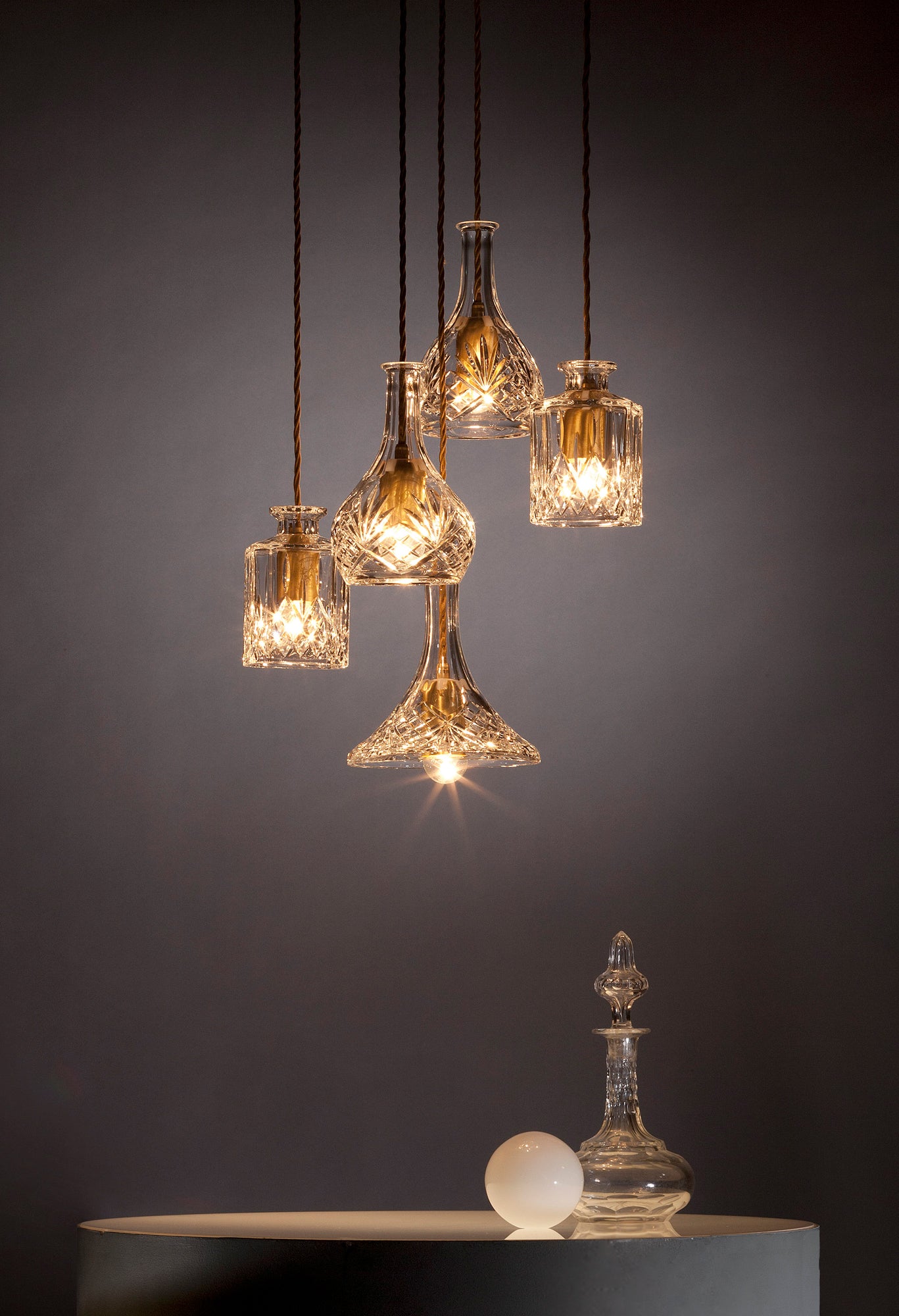 BELL DECANTERLIGHT Pendant Lamp in Crystal Glass