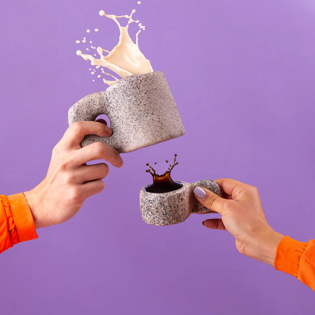 NEWLITHIC gray porcelain coffee cup set