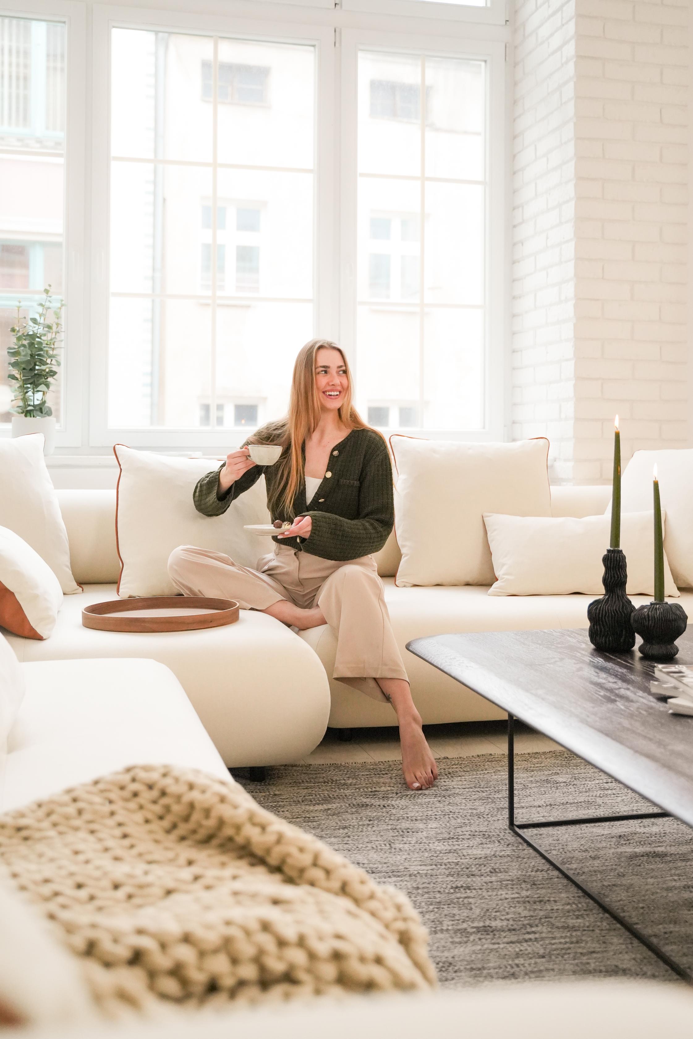 Right-facing modular corner sofa CASABLANCA customizable