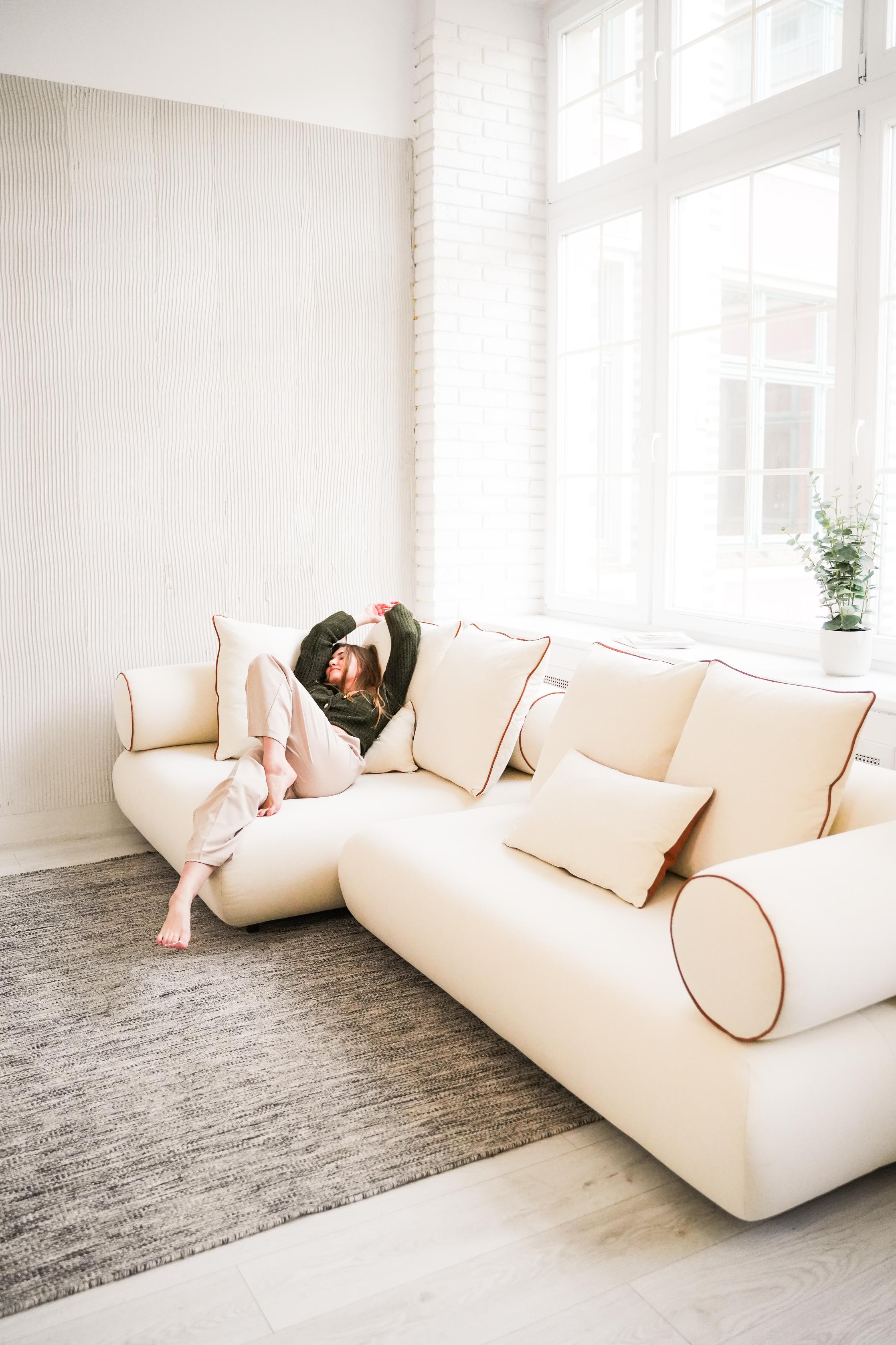Right-facing modular corner sofa CASABLANCA customizable