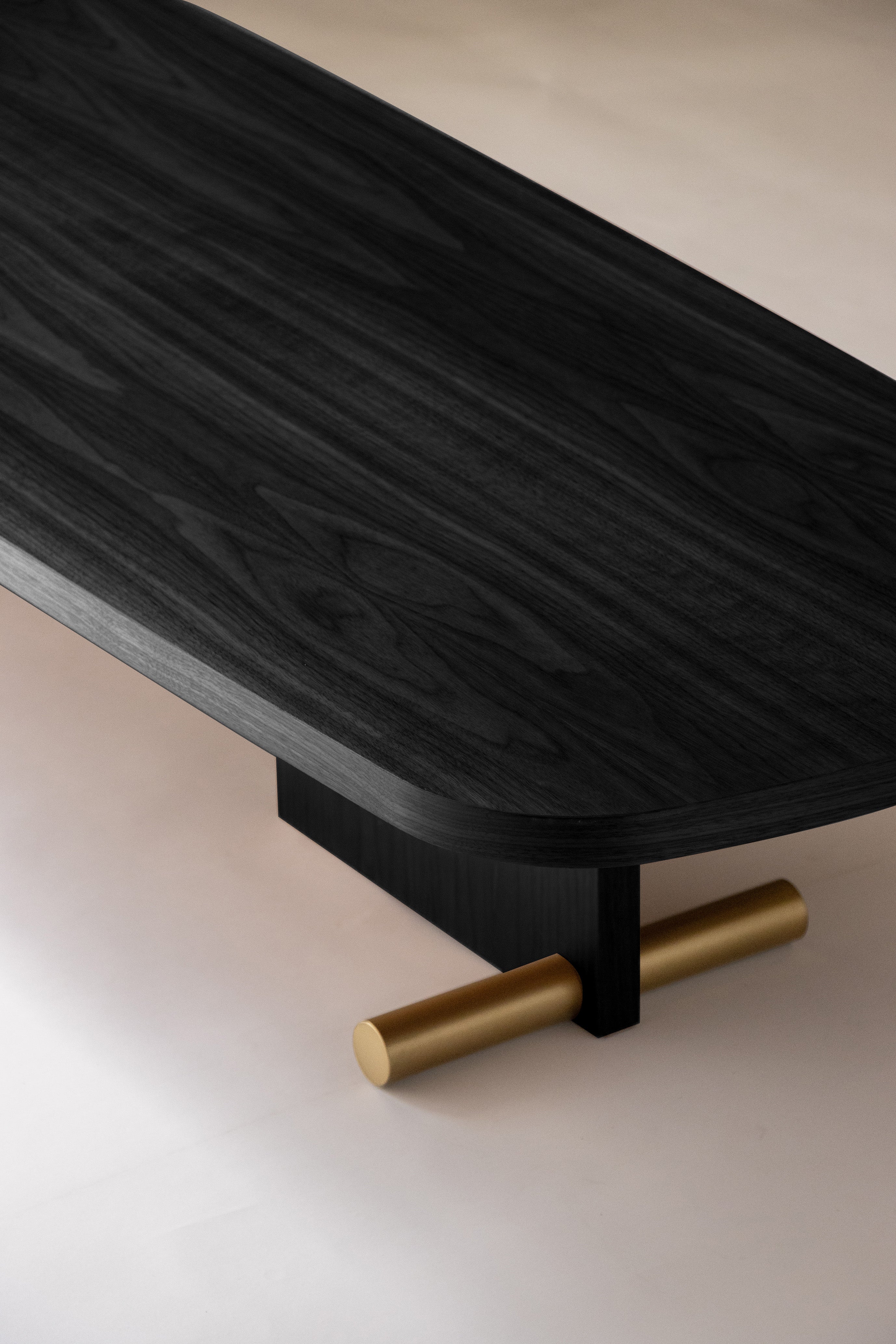 Oval coffee table NOVA wooden veneer