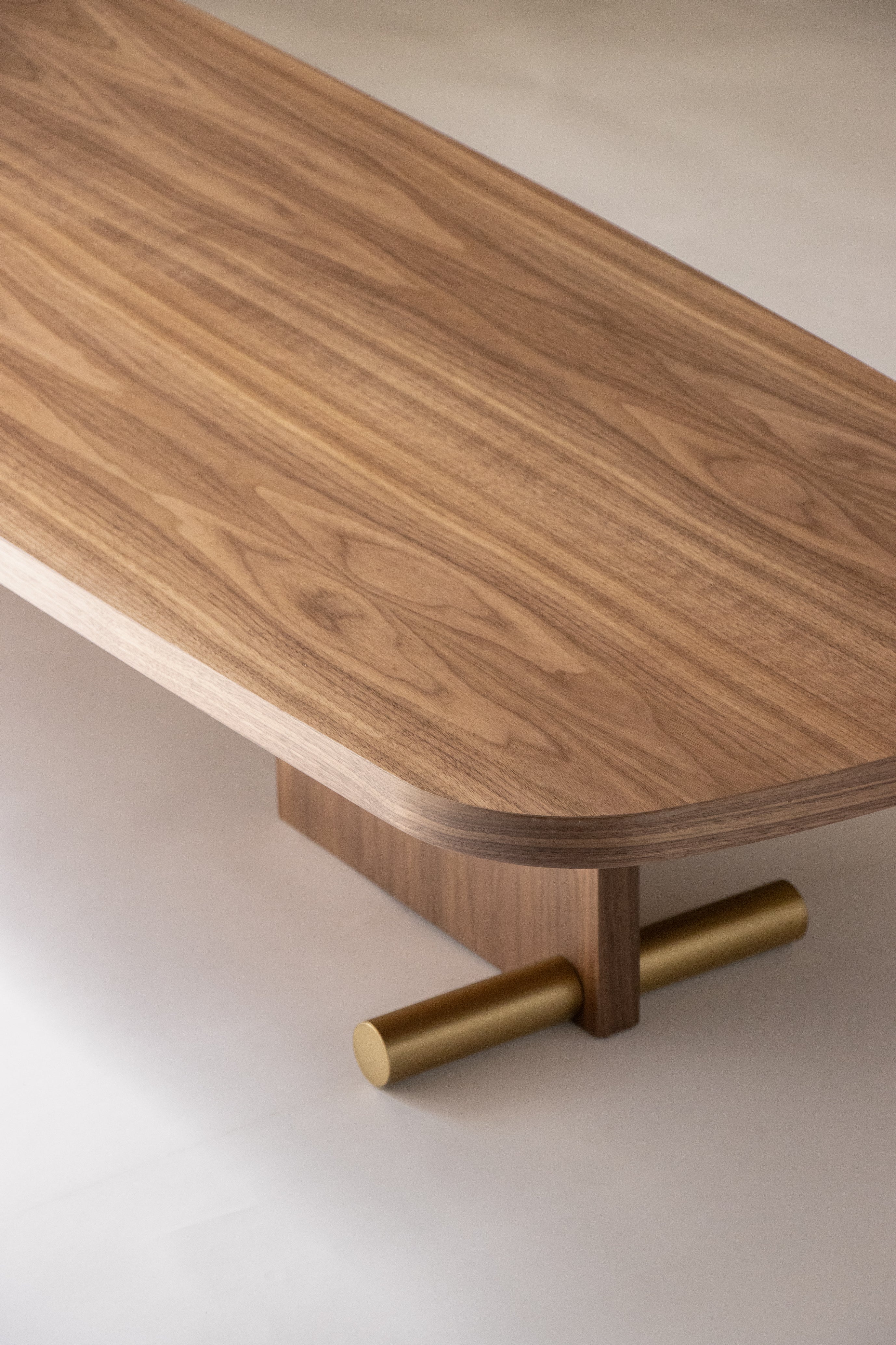 Oval coffee table NOVA wooden veneer