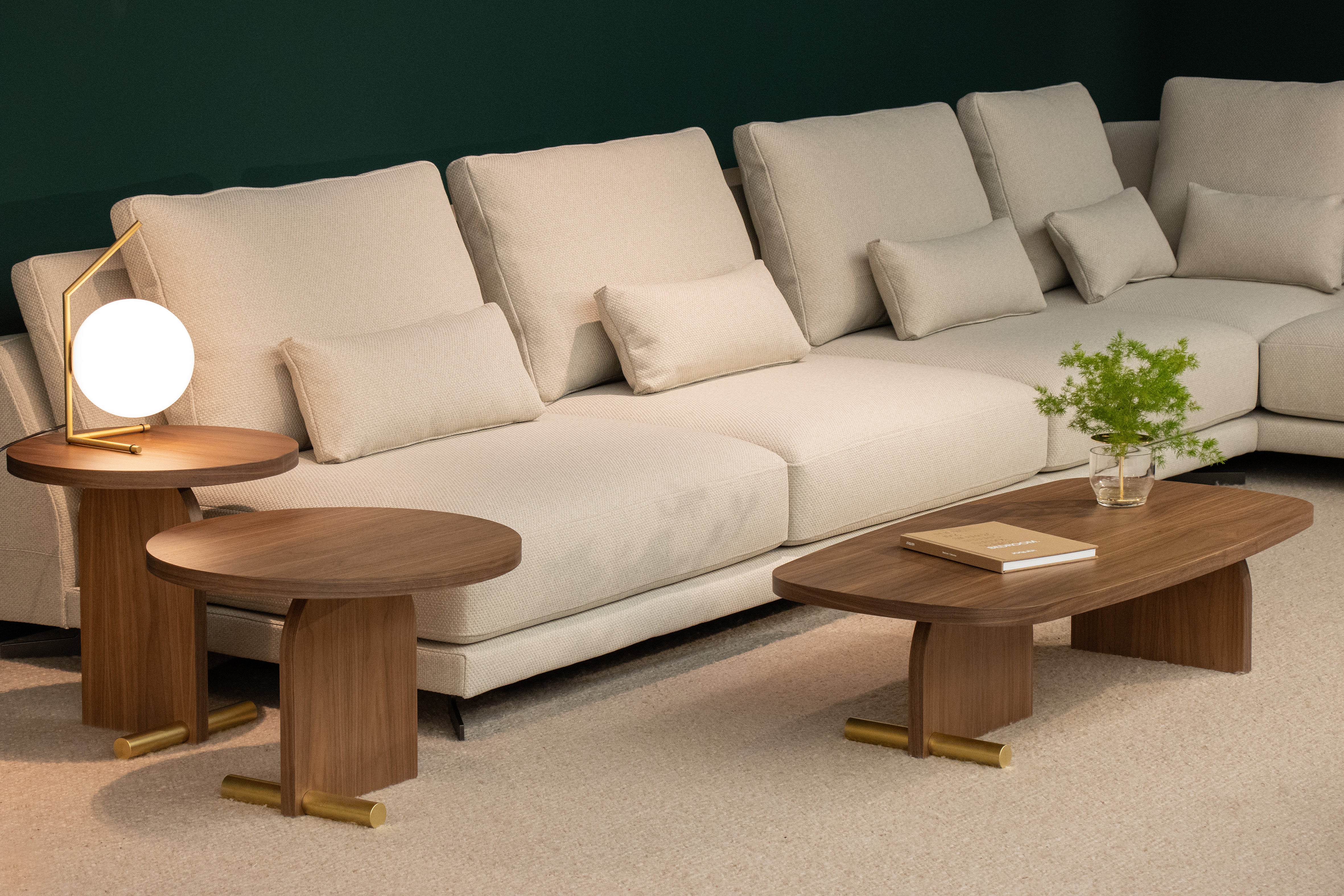 Oval coffee table NOVA wooden veneer