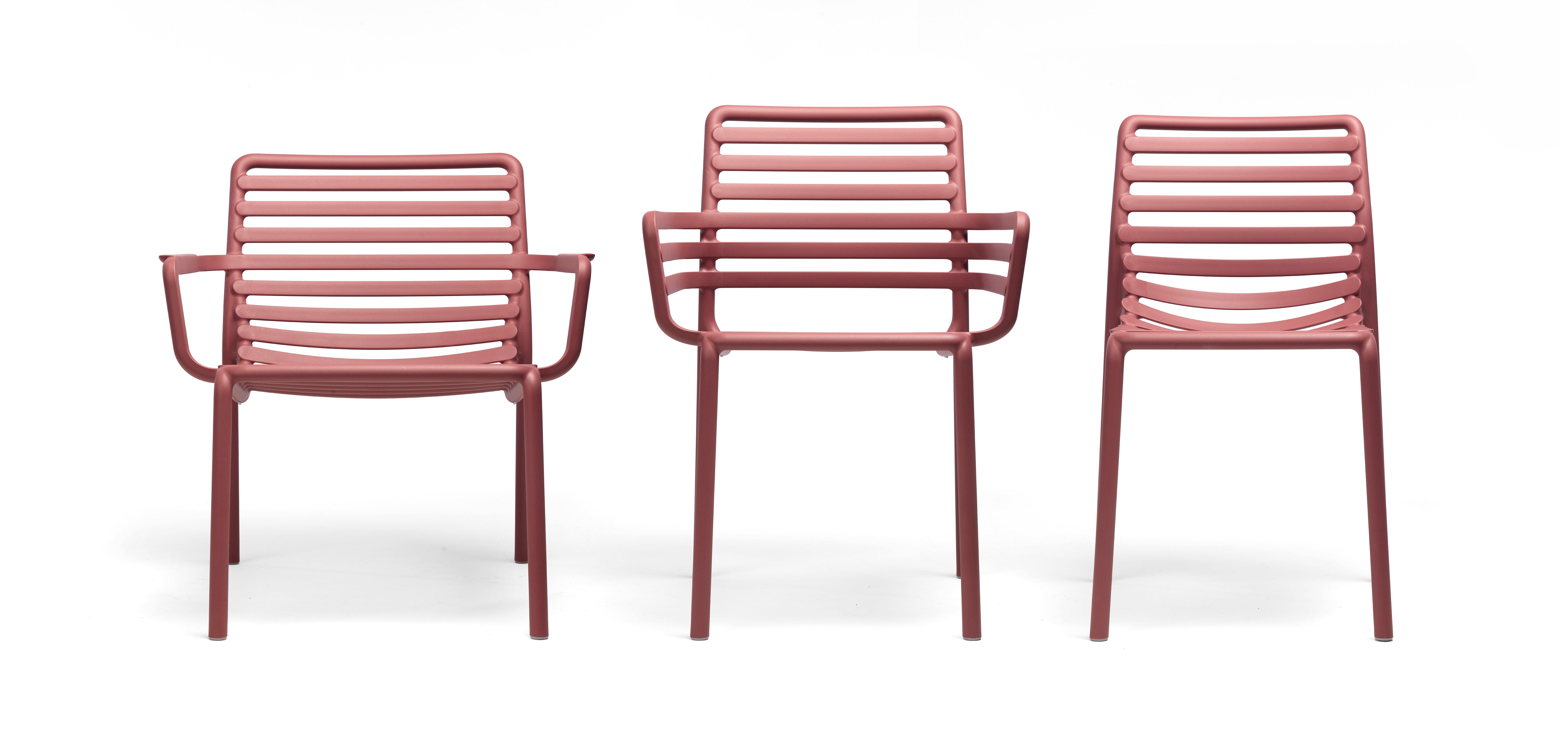 Outdoor chair with armrests DOGA agave