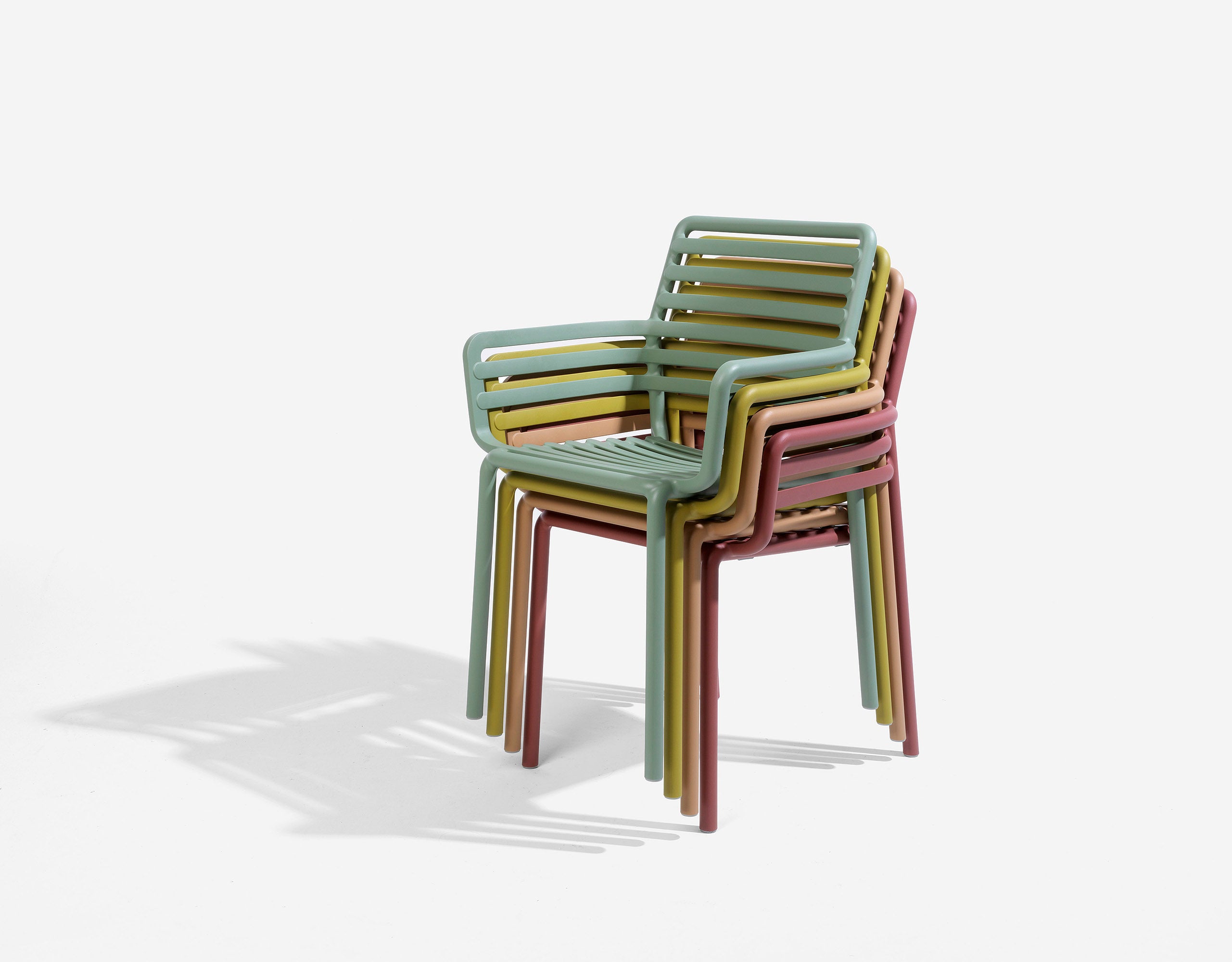 Outdoor chair with armrests DOGA agave