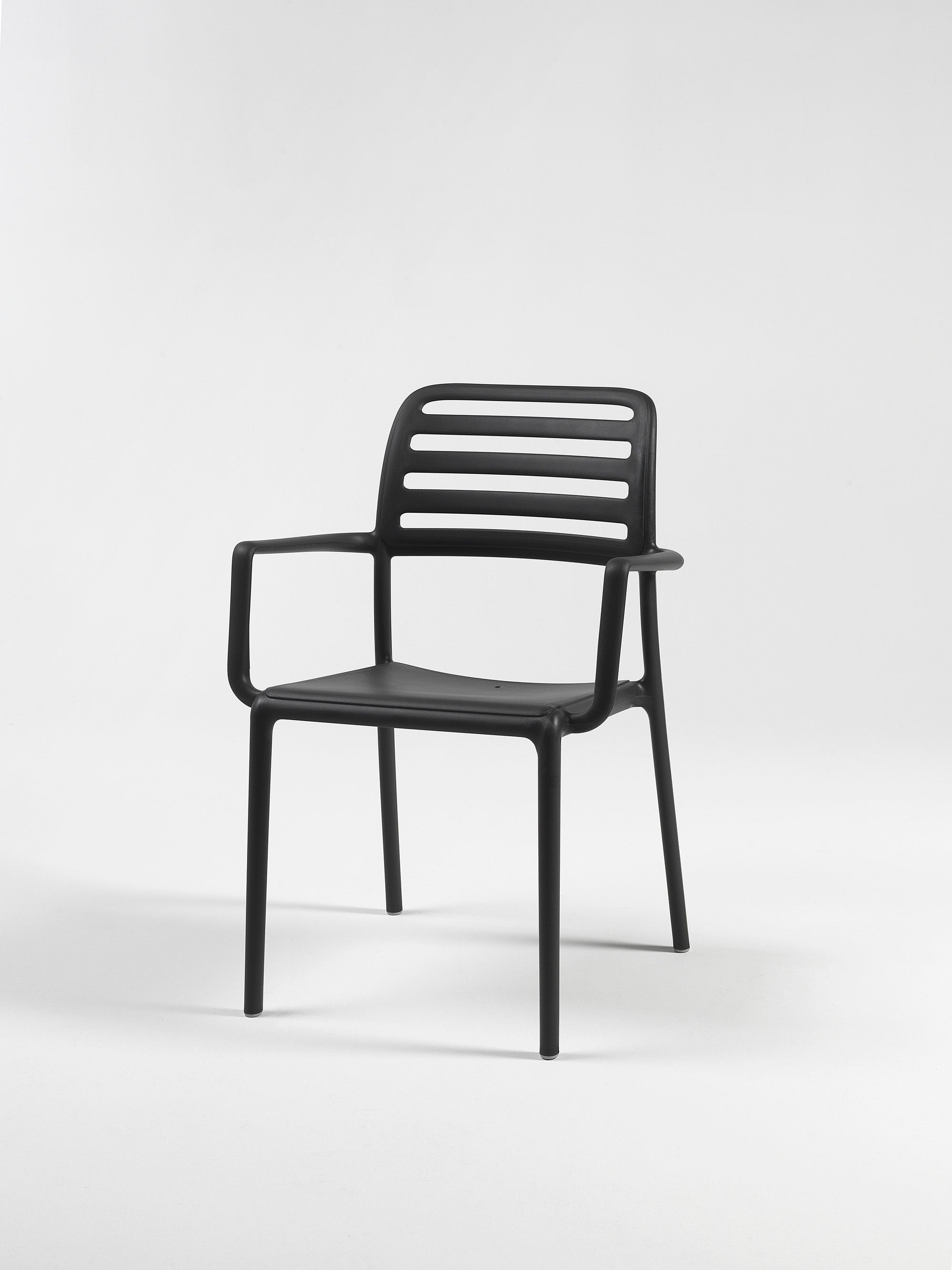 COSTA White Outdoor Chair with Armrests