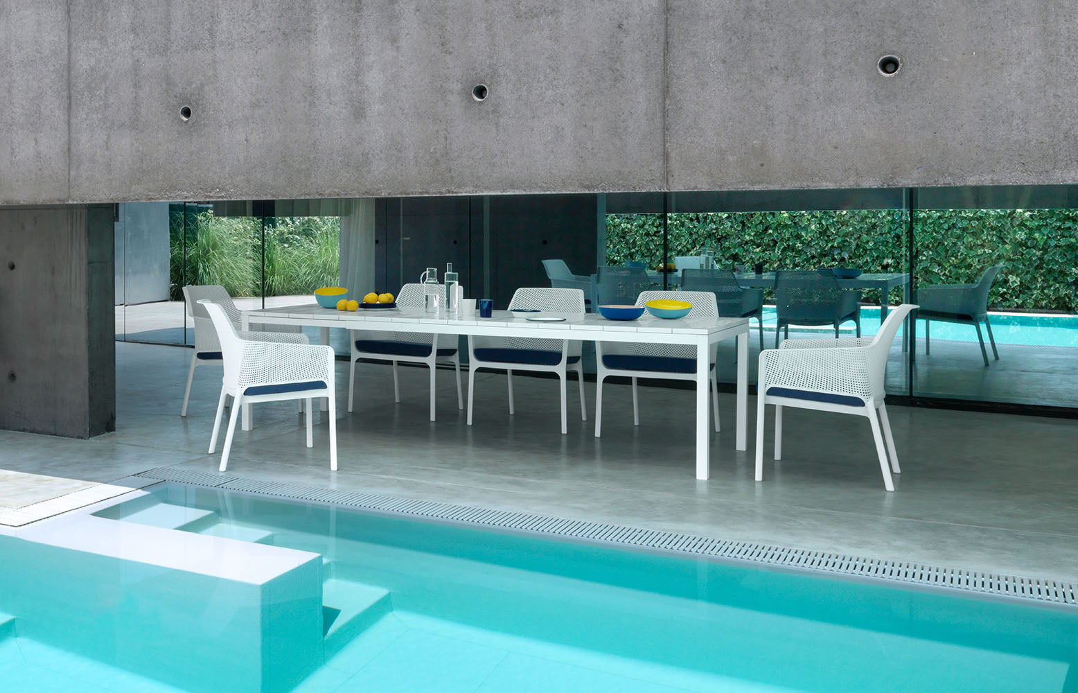 NET RELAX outdoor armchair white