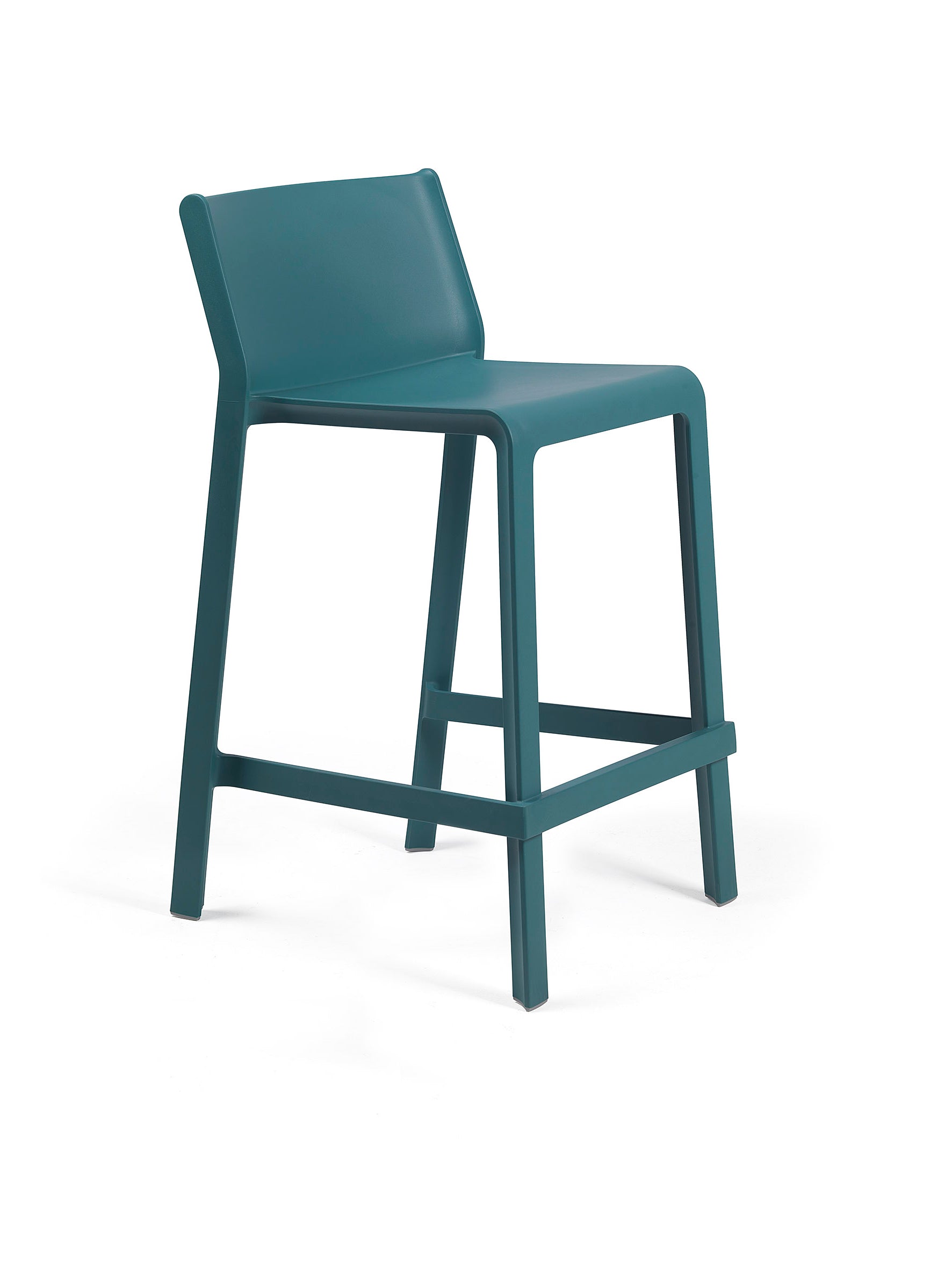 Outdoor stool TRILL in blue ottanio