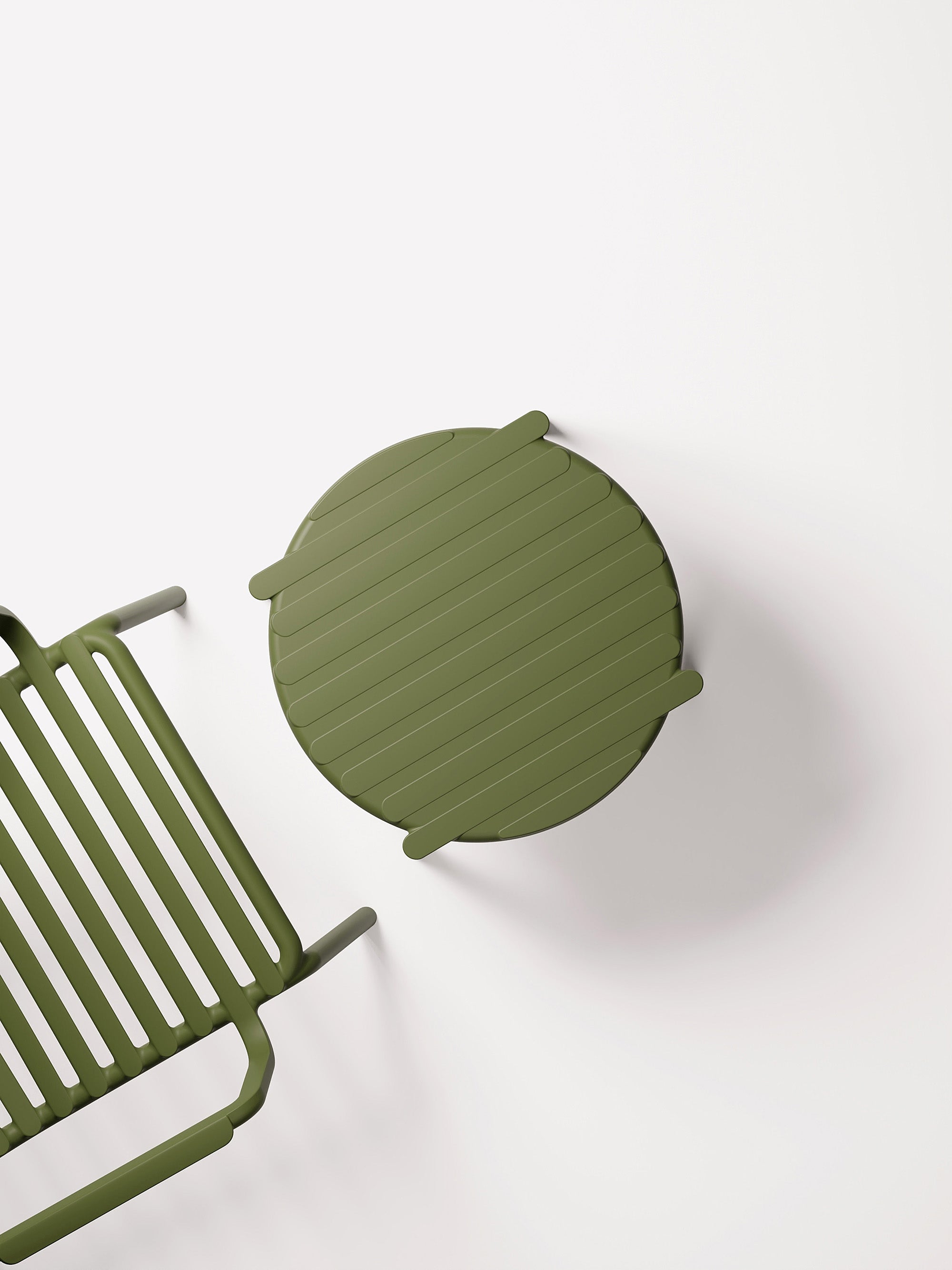 Round Outdoor Side Table DOGA Brown