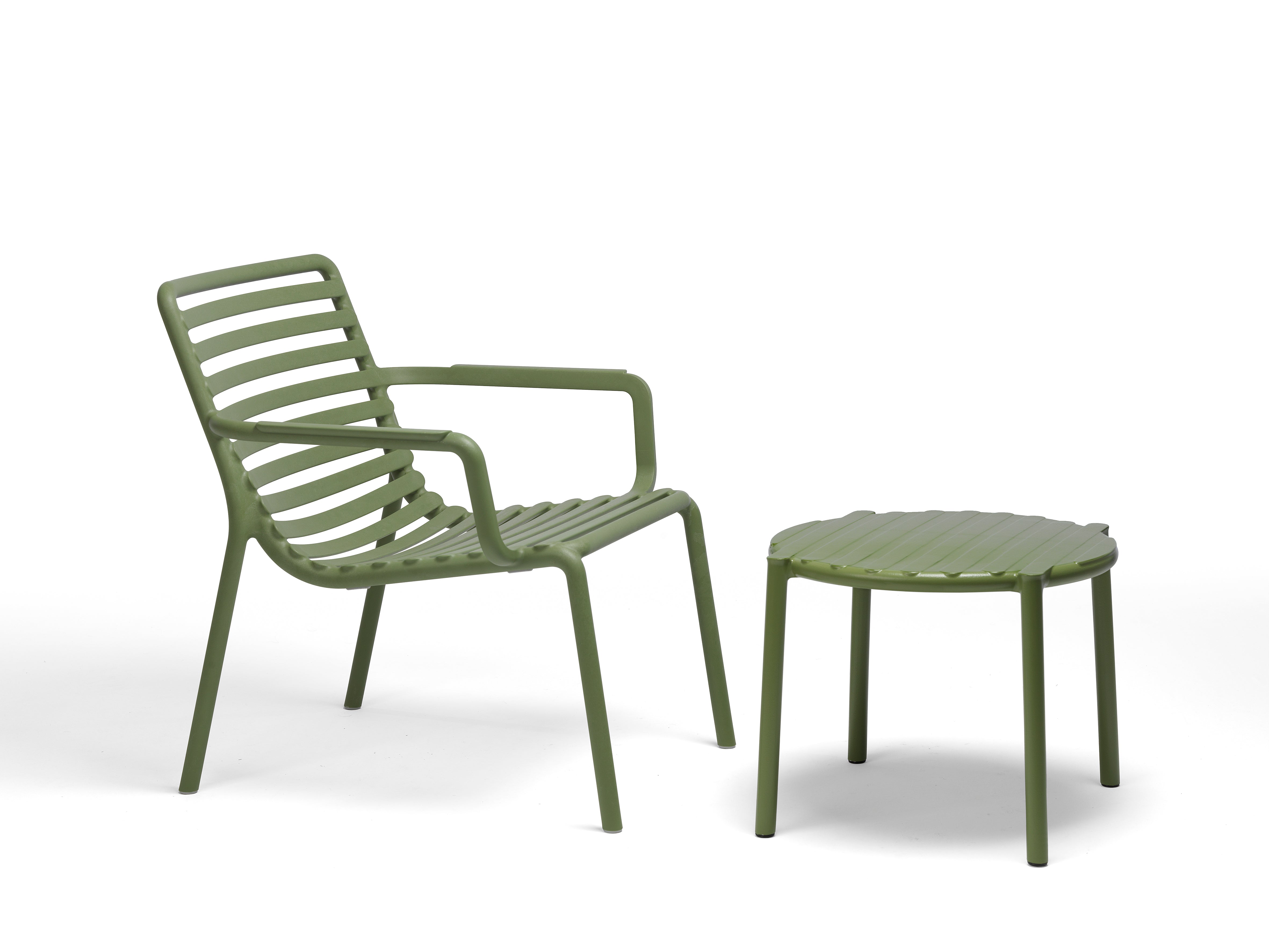 Round Outdoor Side Table DOGA Brown