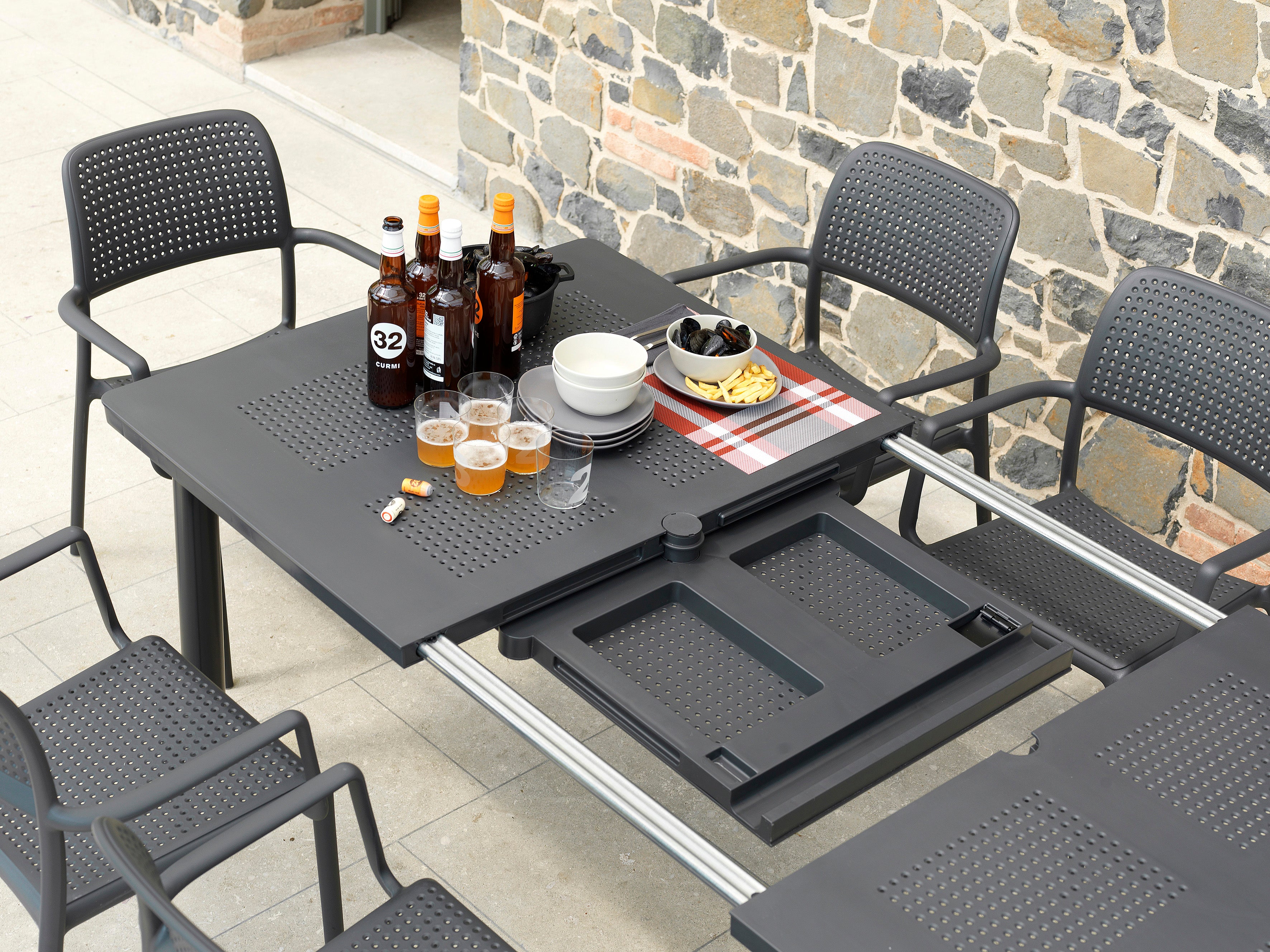LIBECCIO Anthracite Folding Outdoor Table