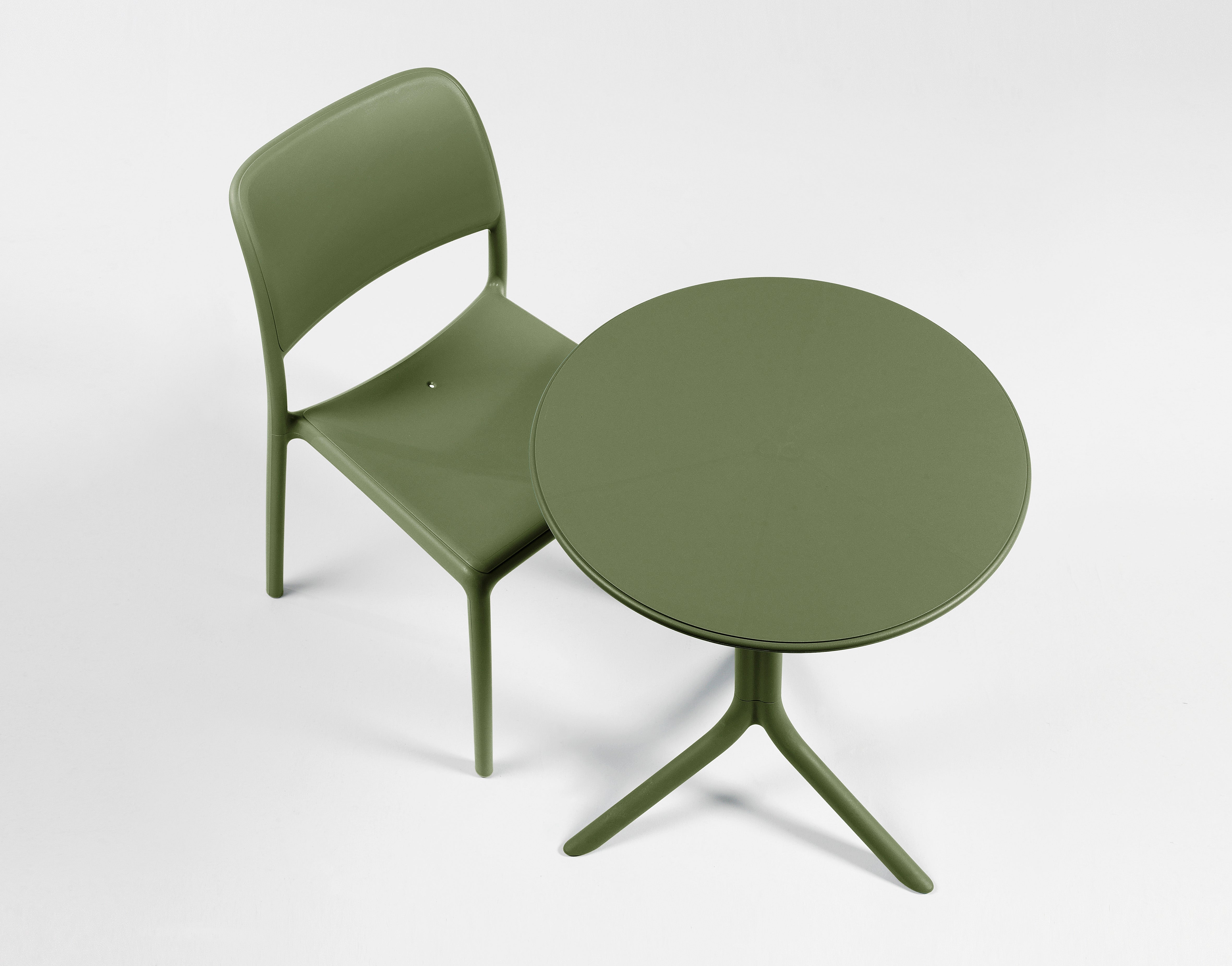 Round Outdoor Table with Height Adjustment SPRITZ Light Blue