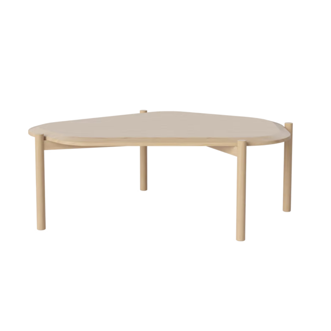 Coffee table island whitened oak wood