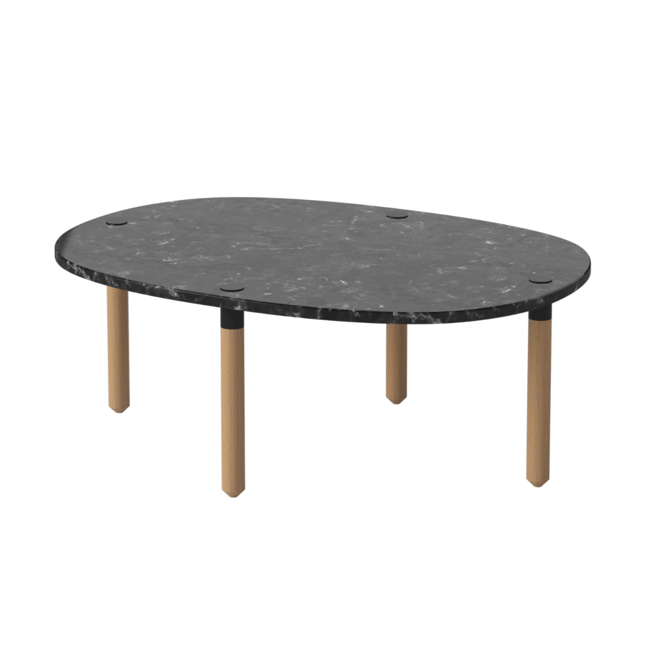 Coffee table Tuk Marble with oak wood