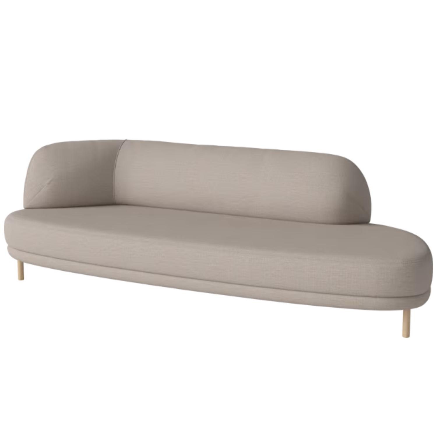 Open sofa right -sided grace white oak base