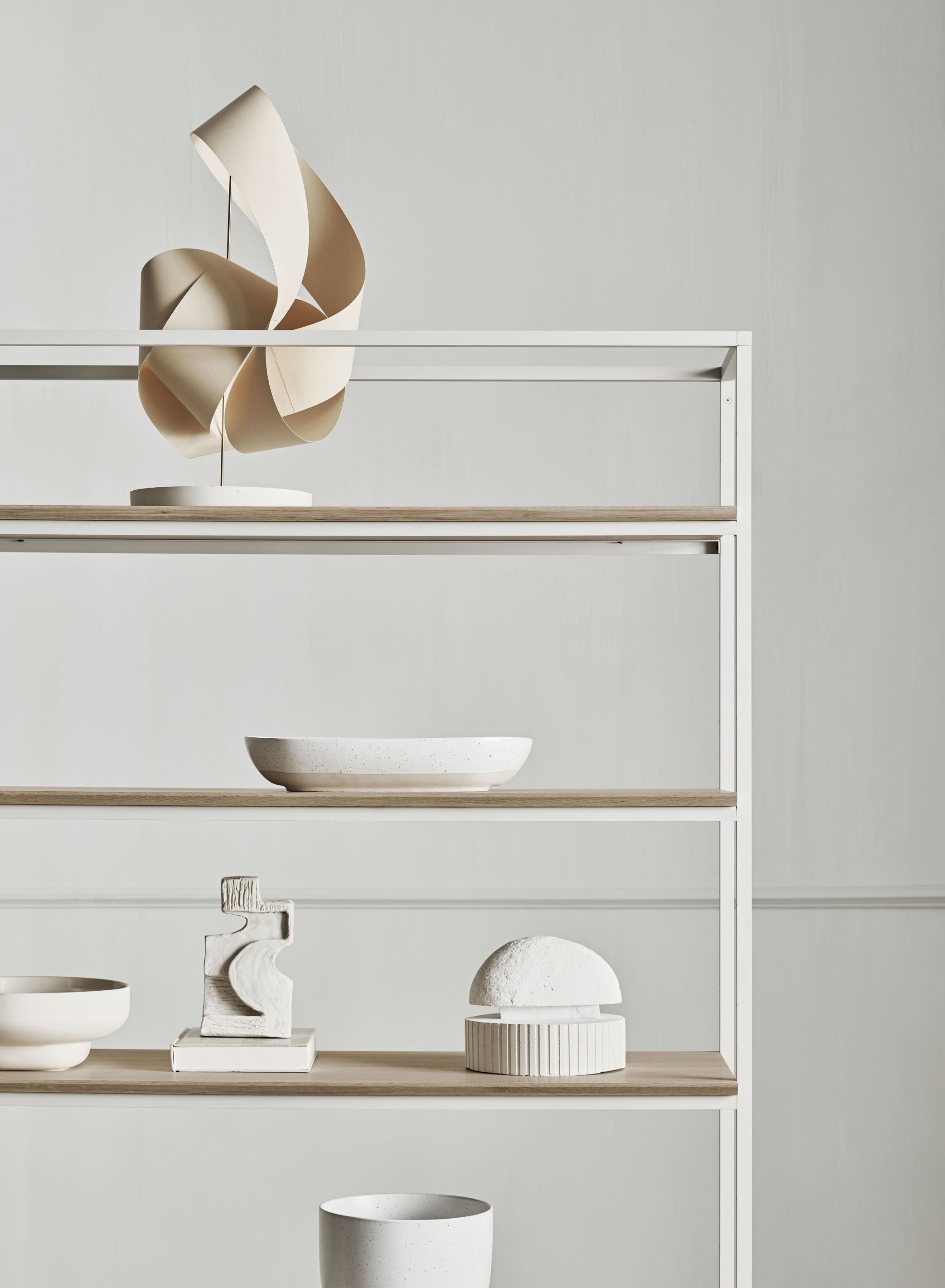 Gray neutra shelf