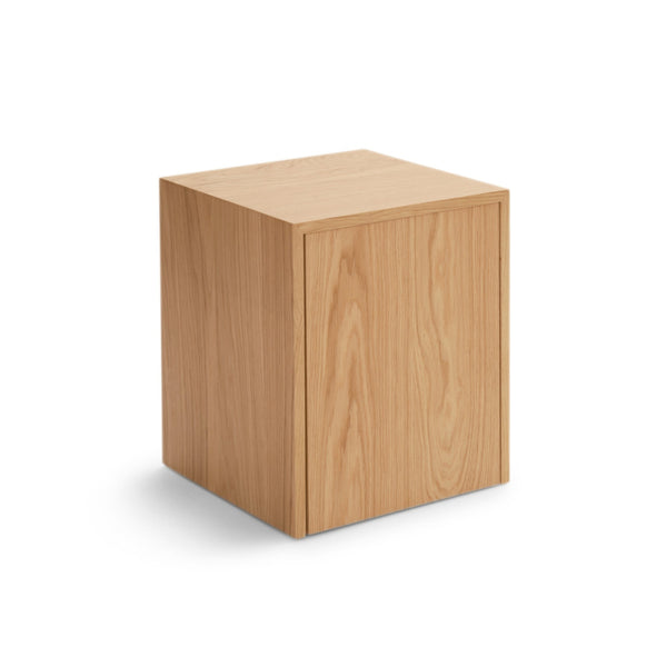 Side table with a drawer Mass Veneer oak