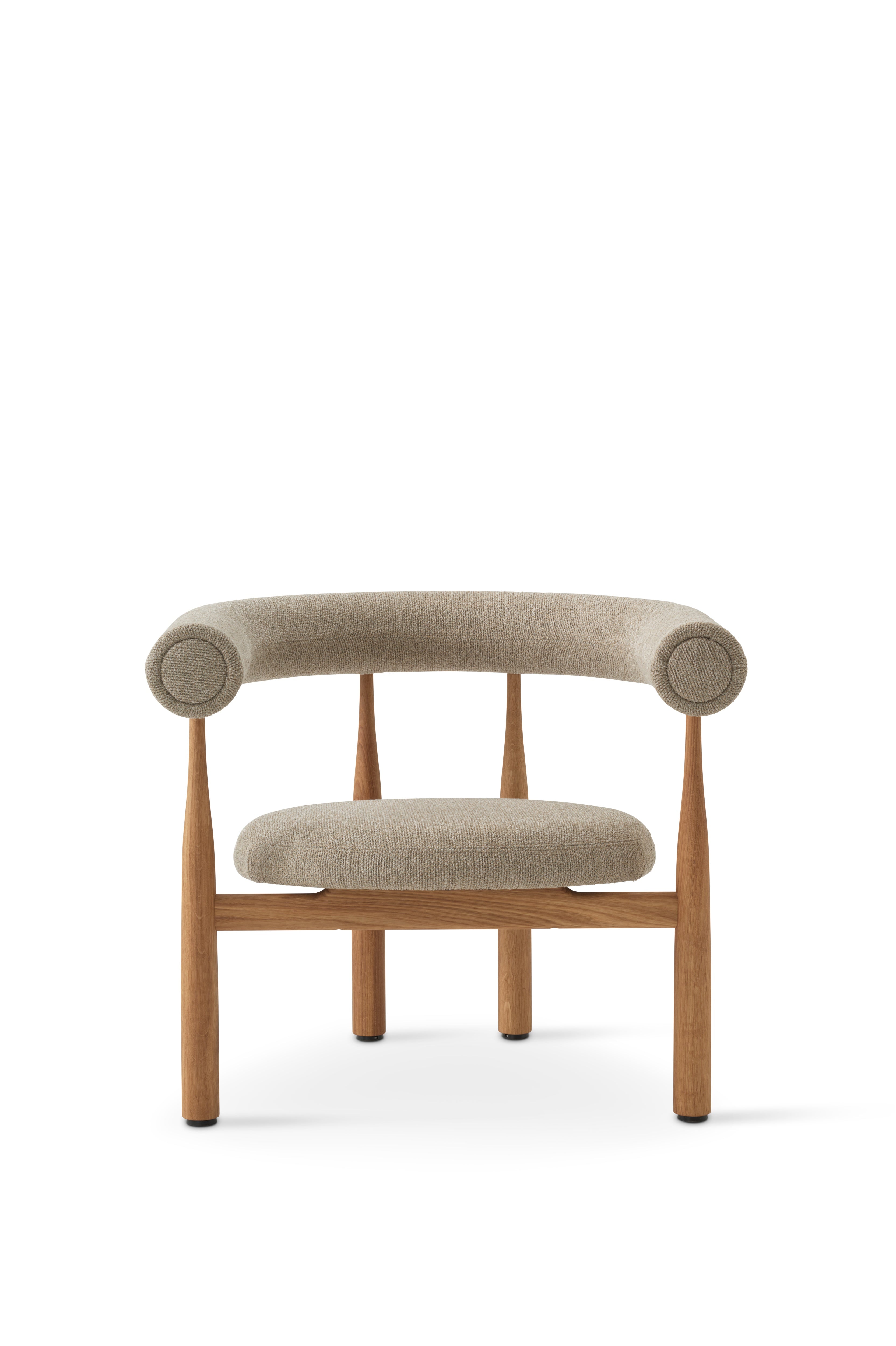 BUKOWSKI upholstered armchair with oak base