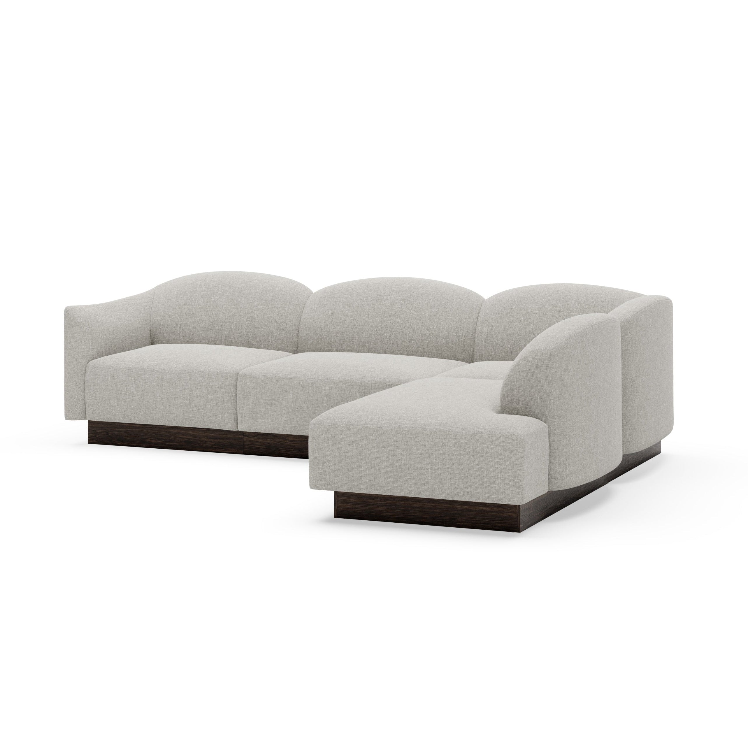Right-facing modular corner sofa SHORE customizable