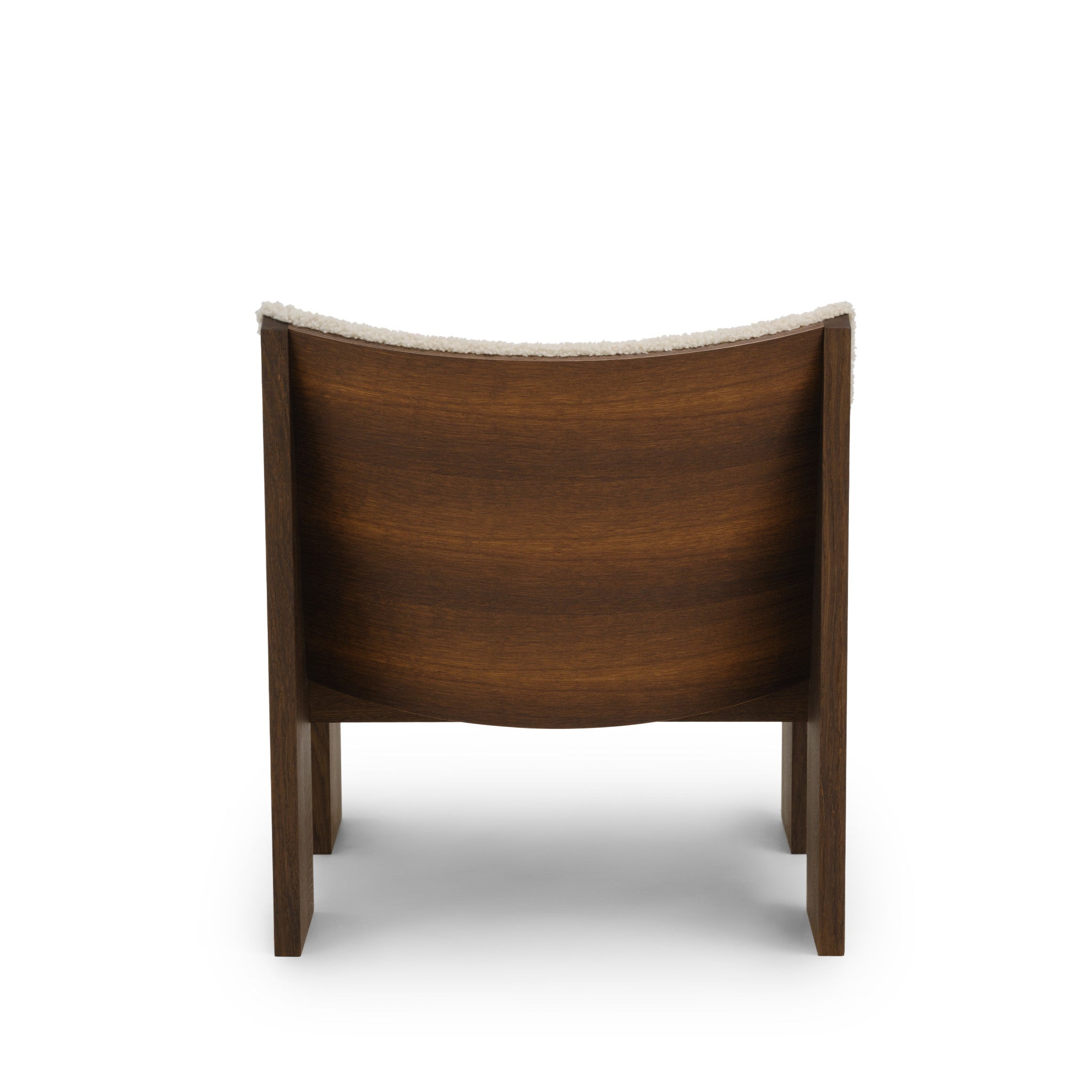 Tenon Zinc Drake Spacedust armchair beige with a dark oak base