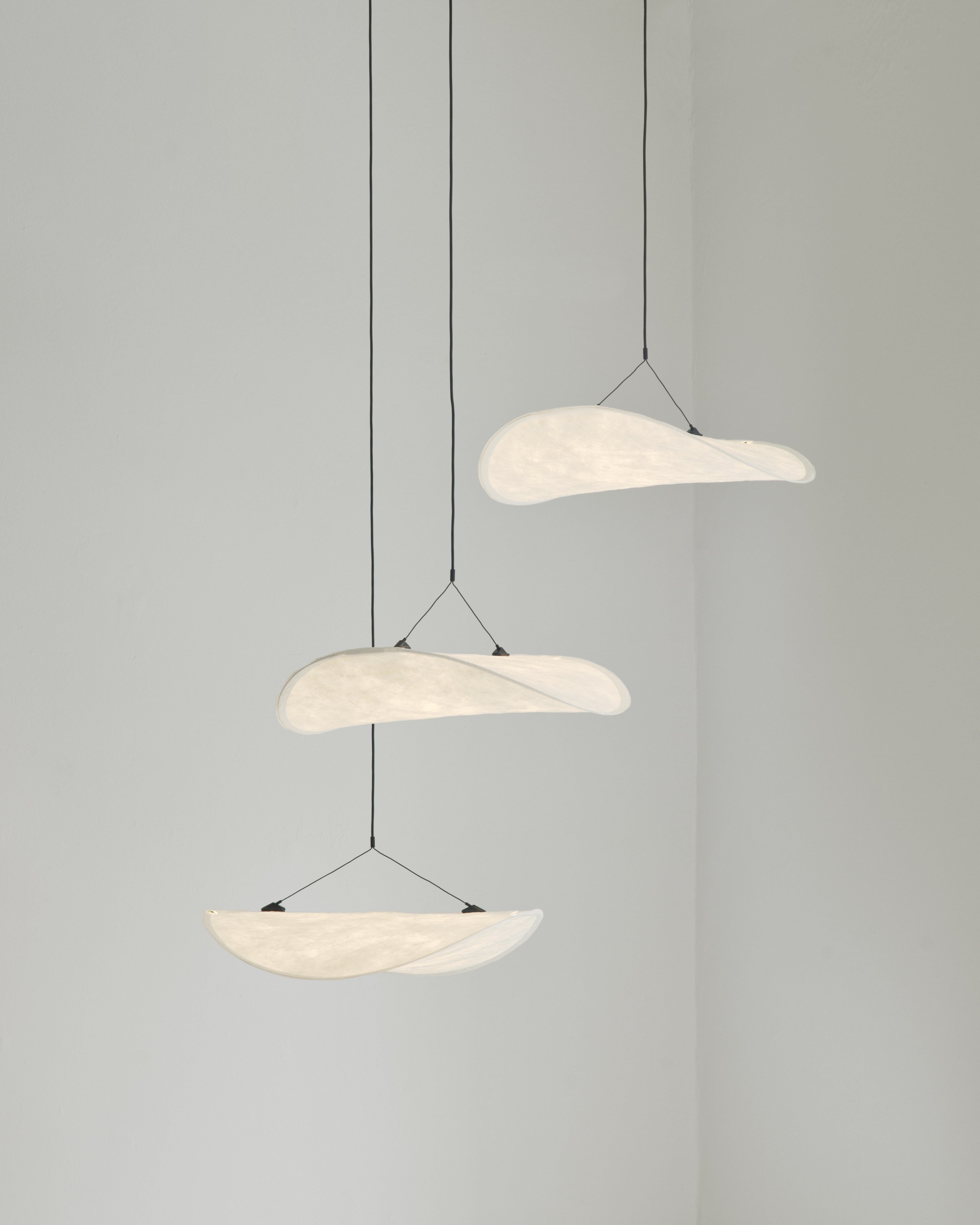White tense chandelier