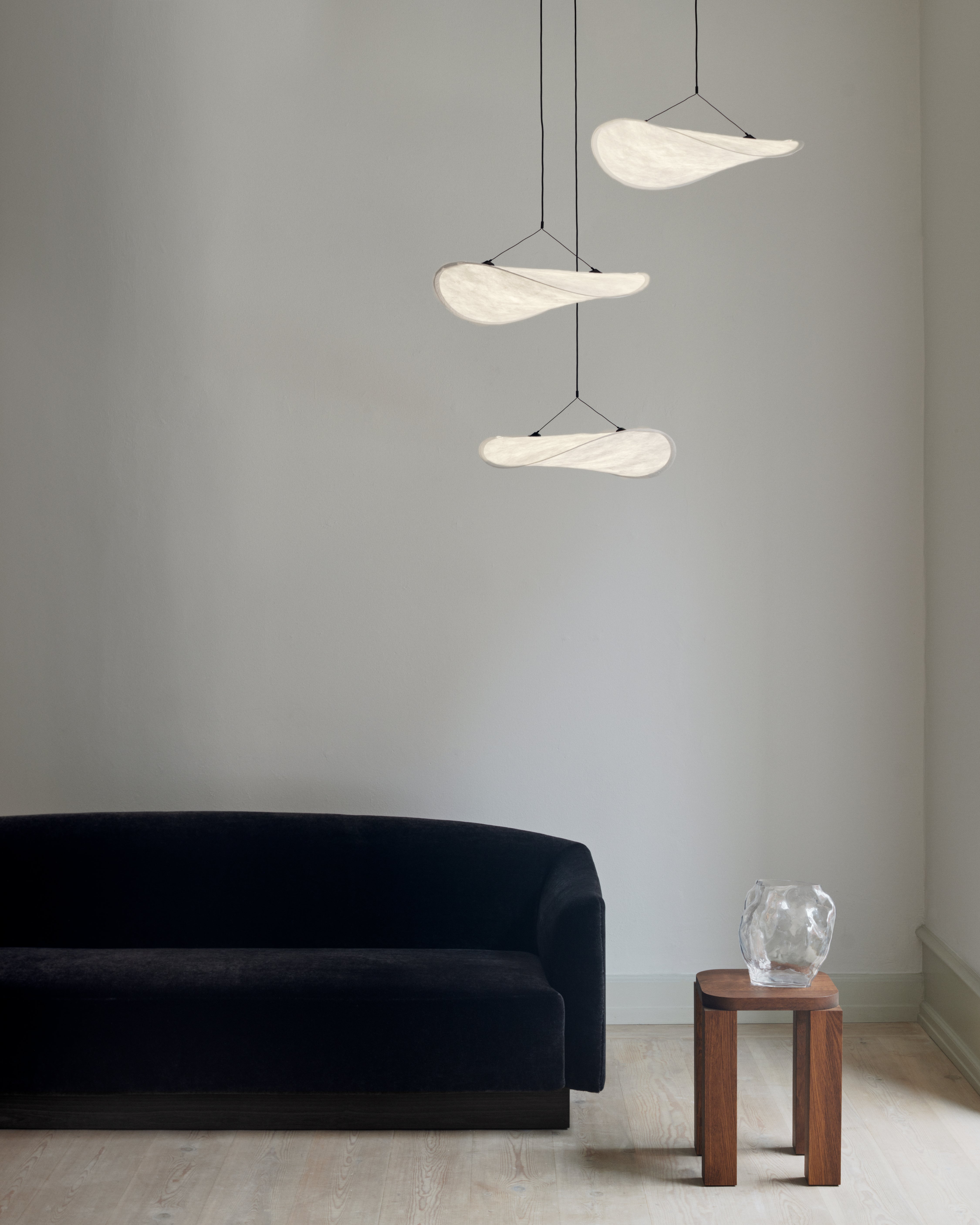 White tense chandelier