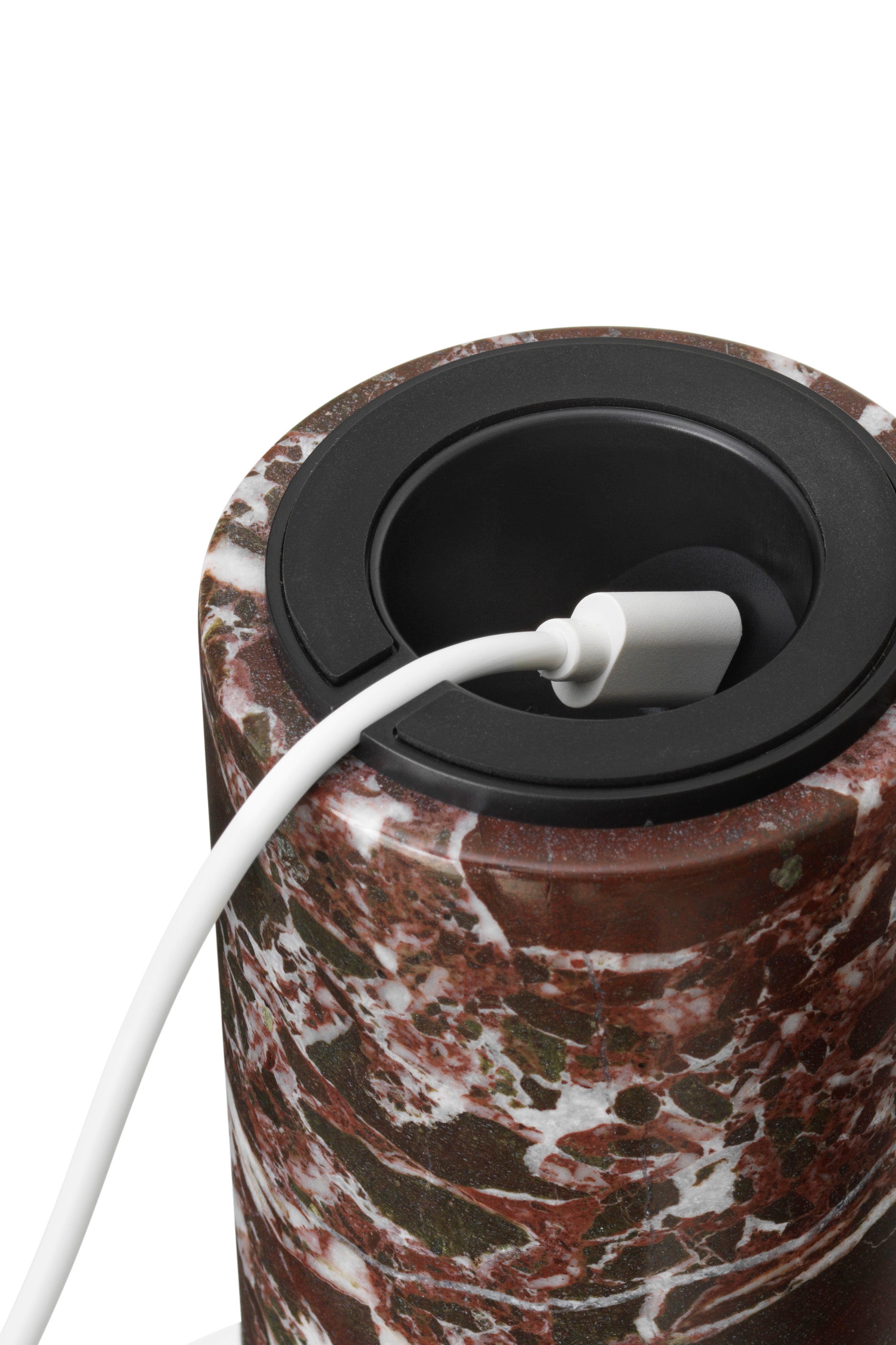 Portable lamp KIZU burgundy marble