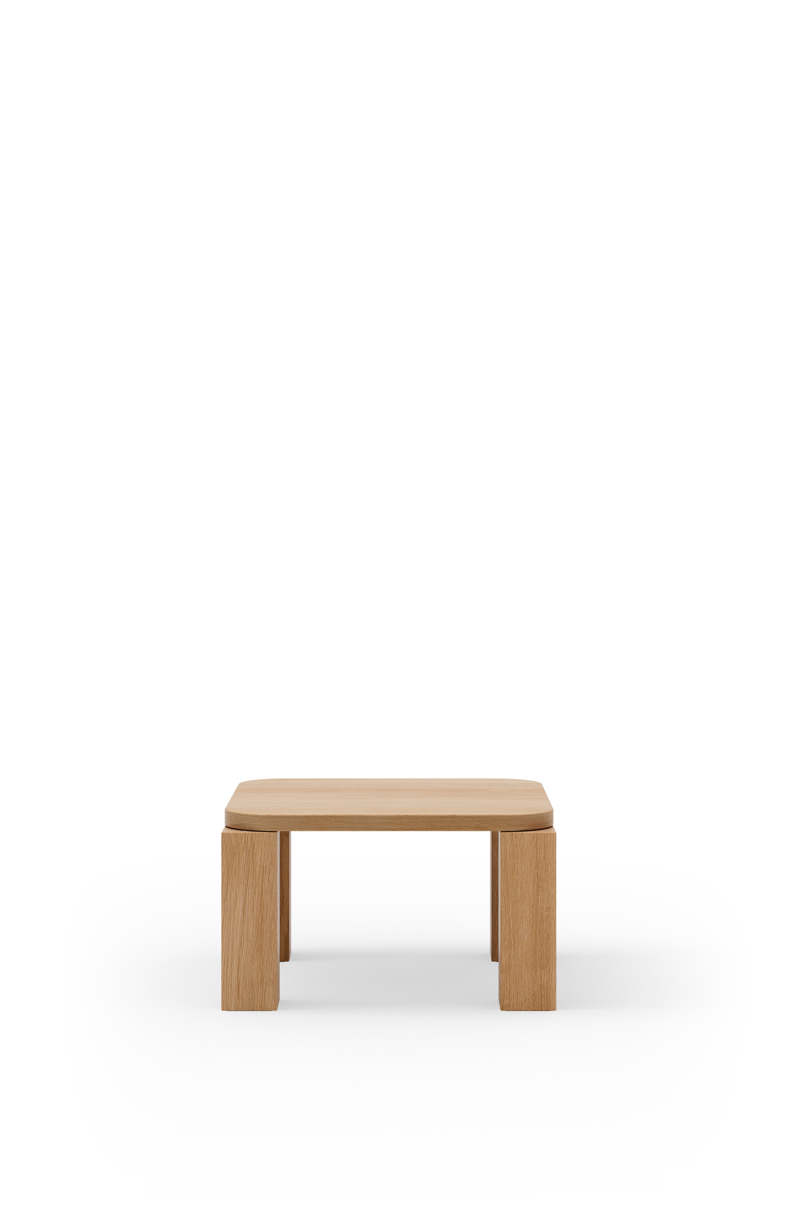 Oak atlas coffee table
