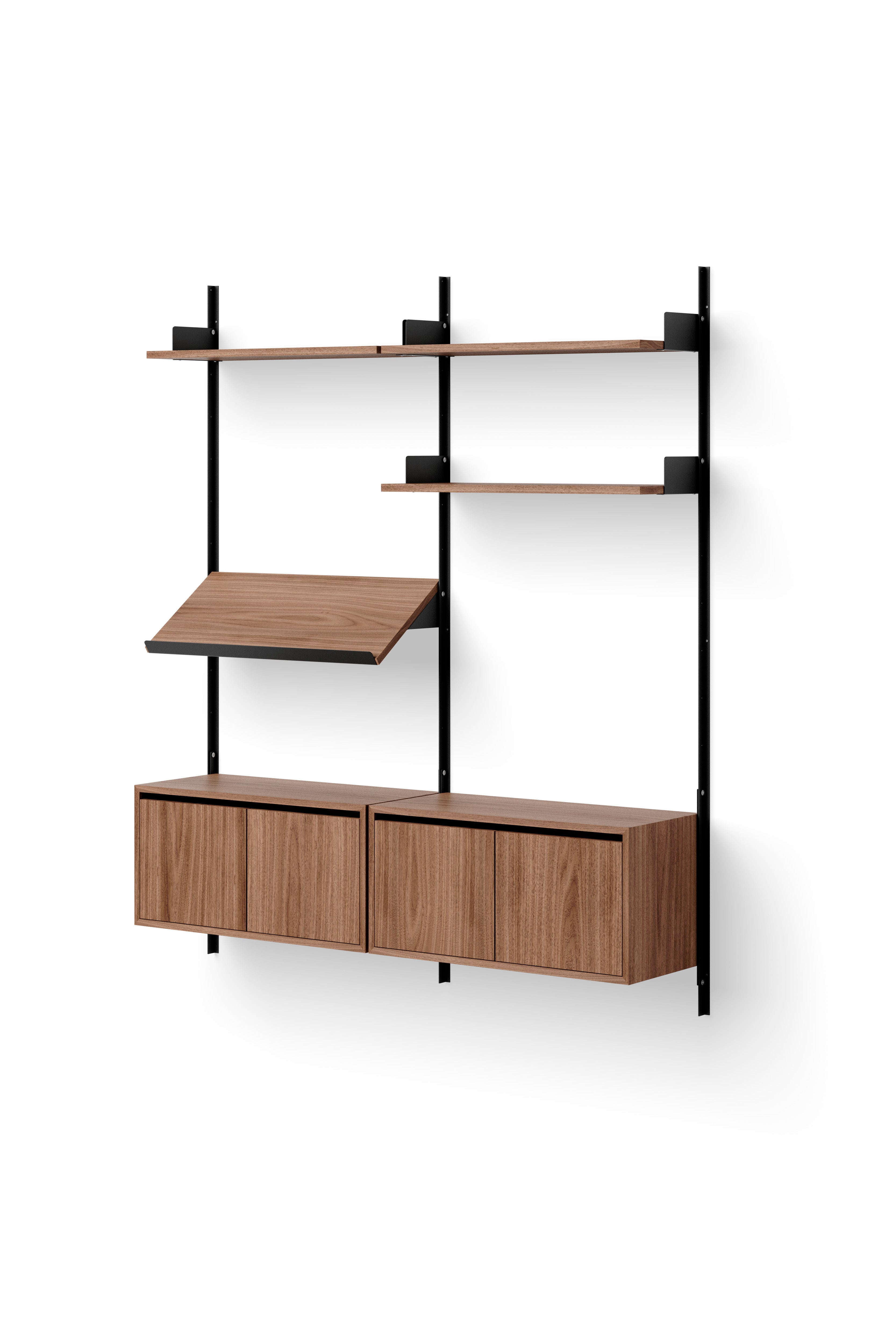 Hanging cabinet with door to New Works Walnut Veneer