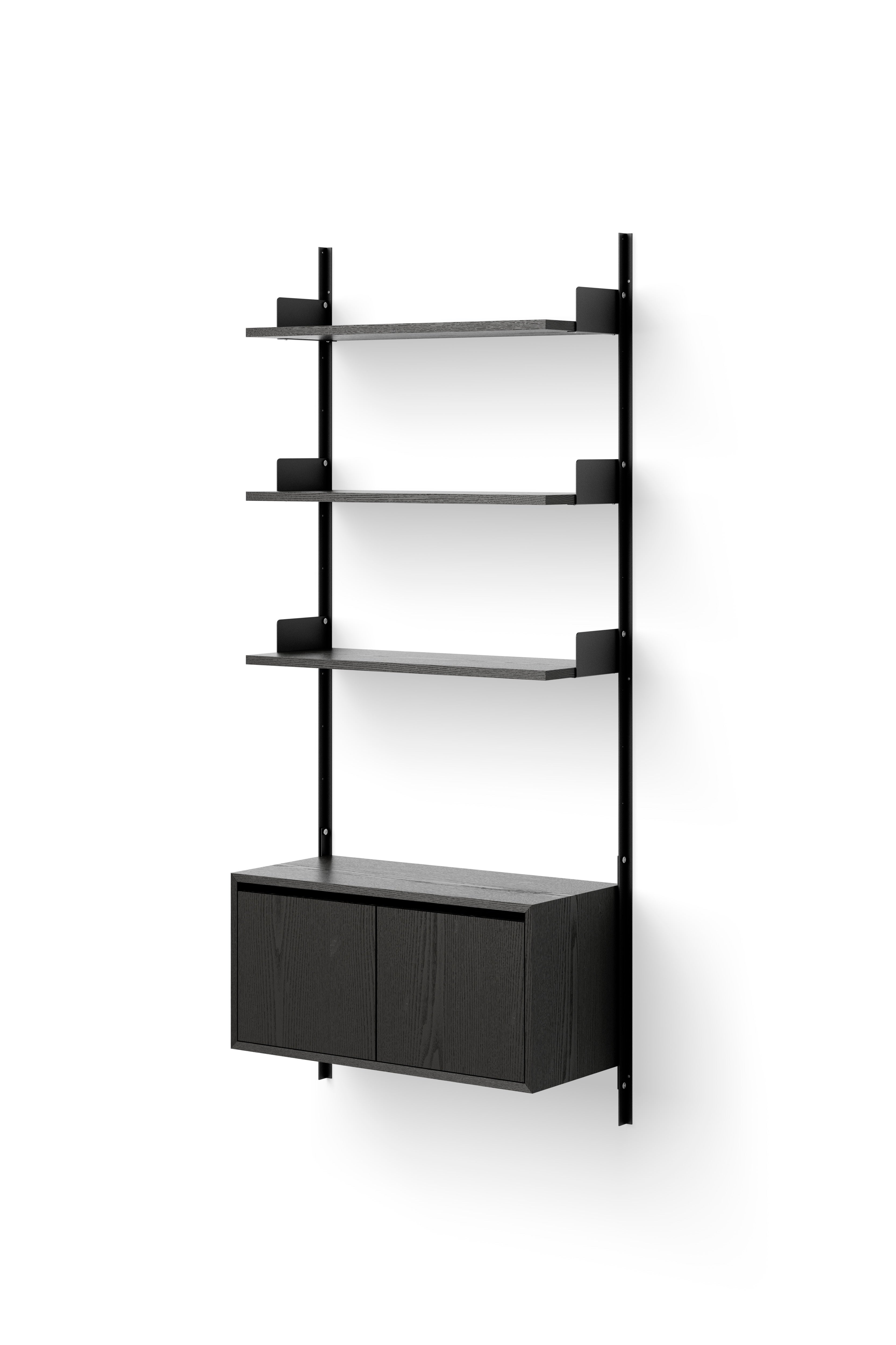 Hängeschrank mit neuen Arbeitstür schwarzen Aschefurnier