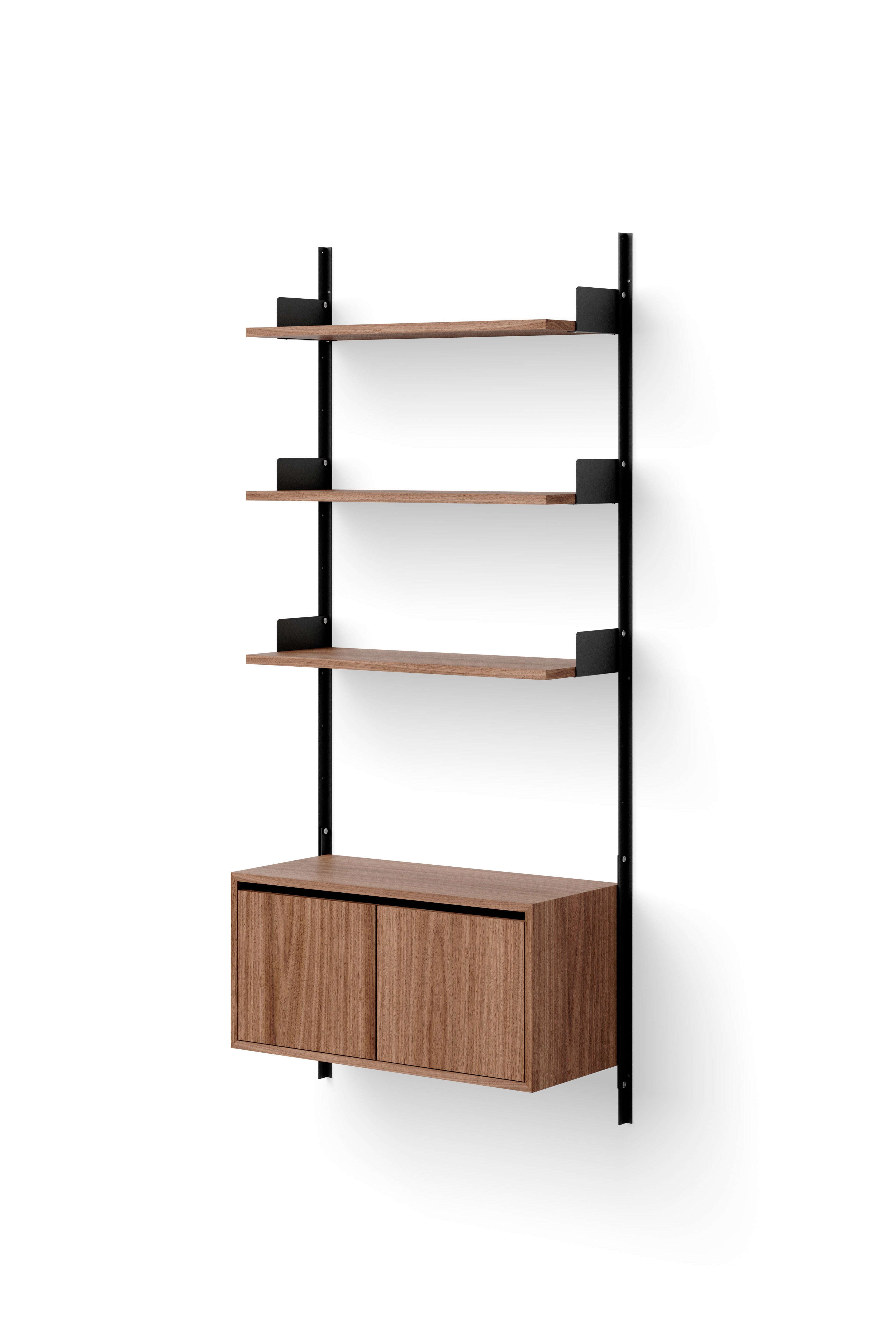 Hanging cabinet with door to New Works Walnut Veneer