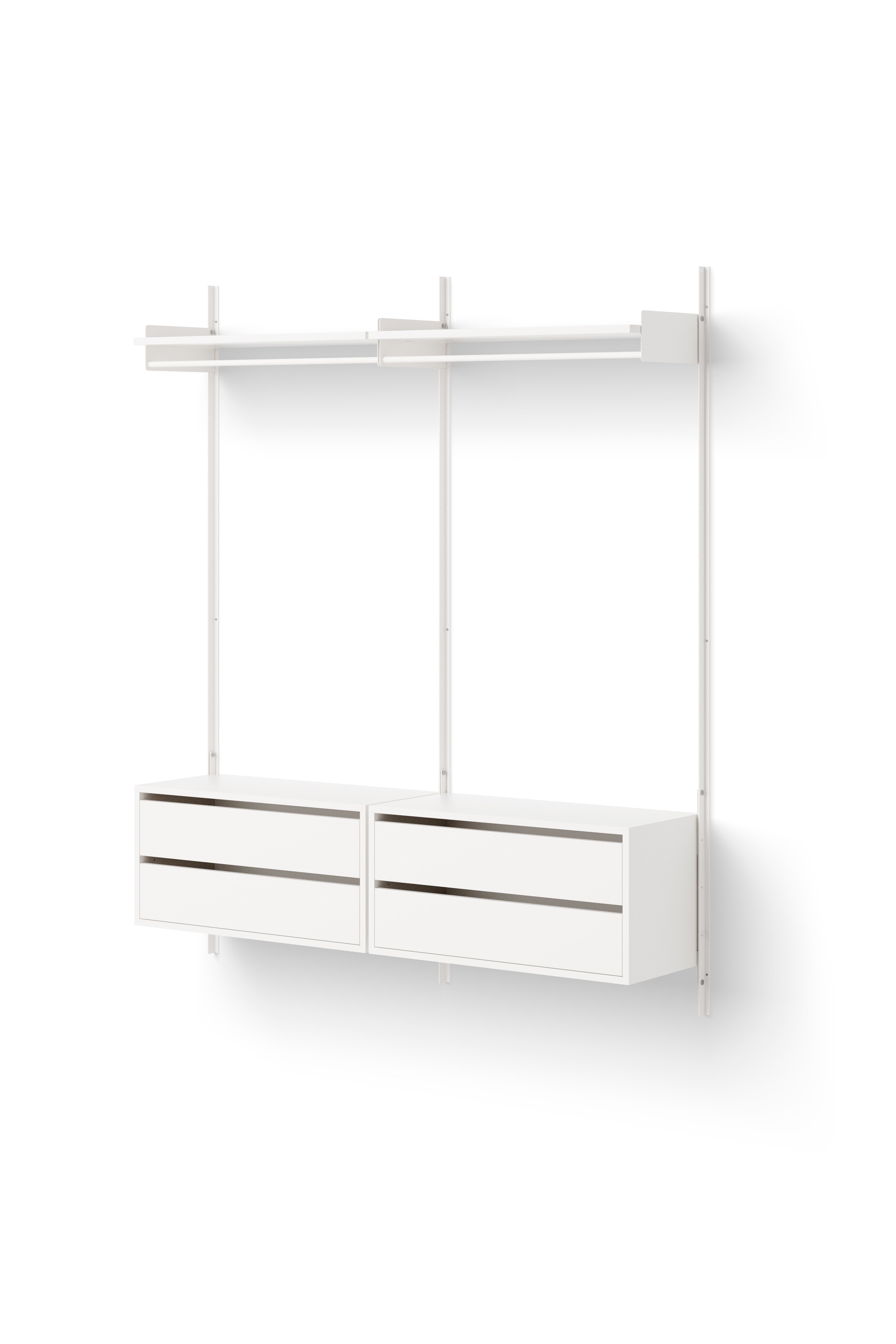 Hanging cabinet with New Works White drawers