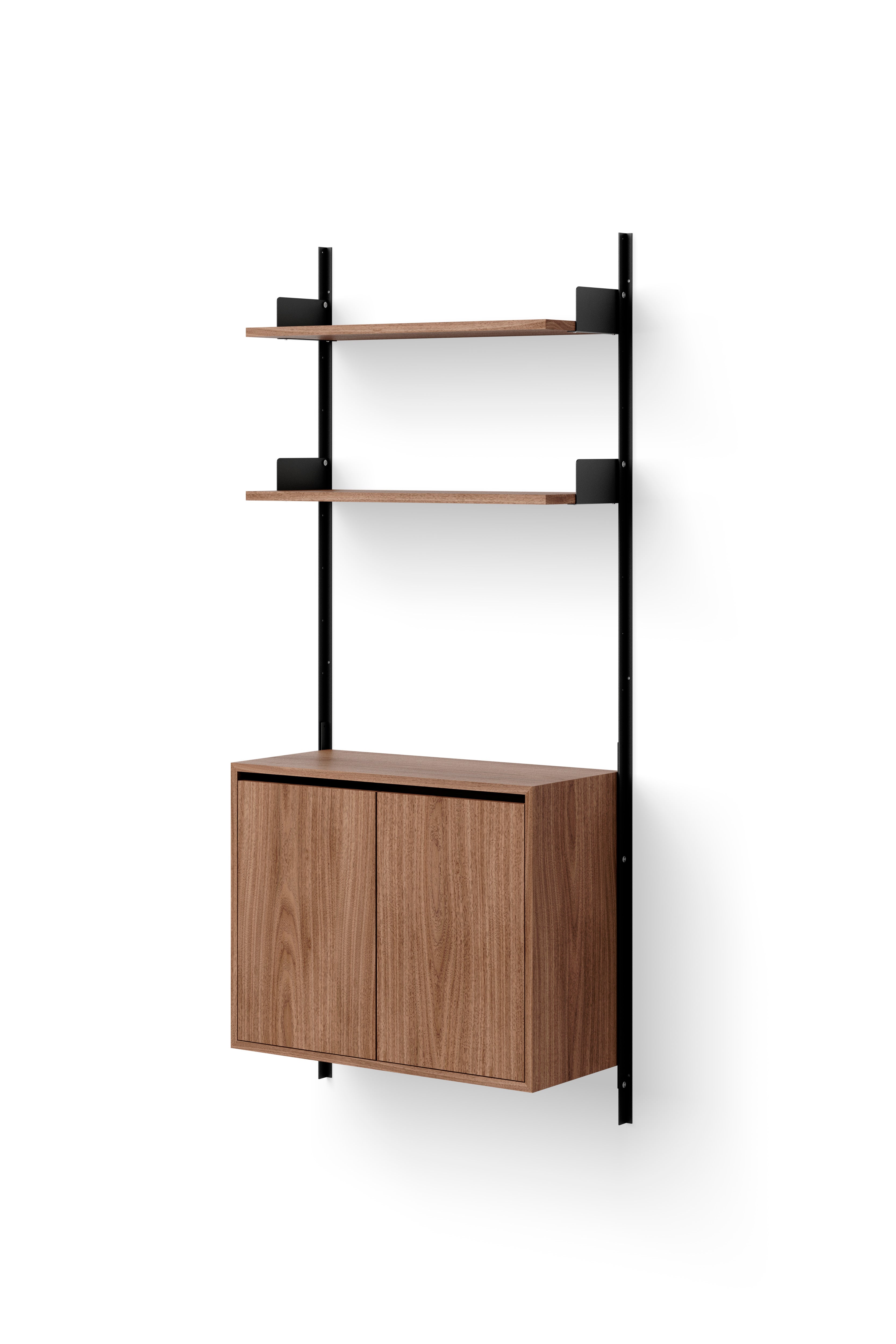 Hanging cabinet with door to New Works Walnut Veneer