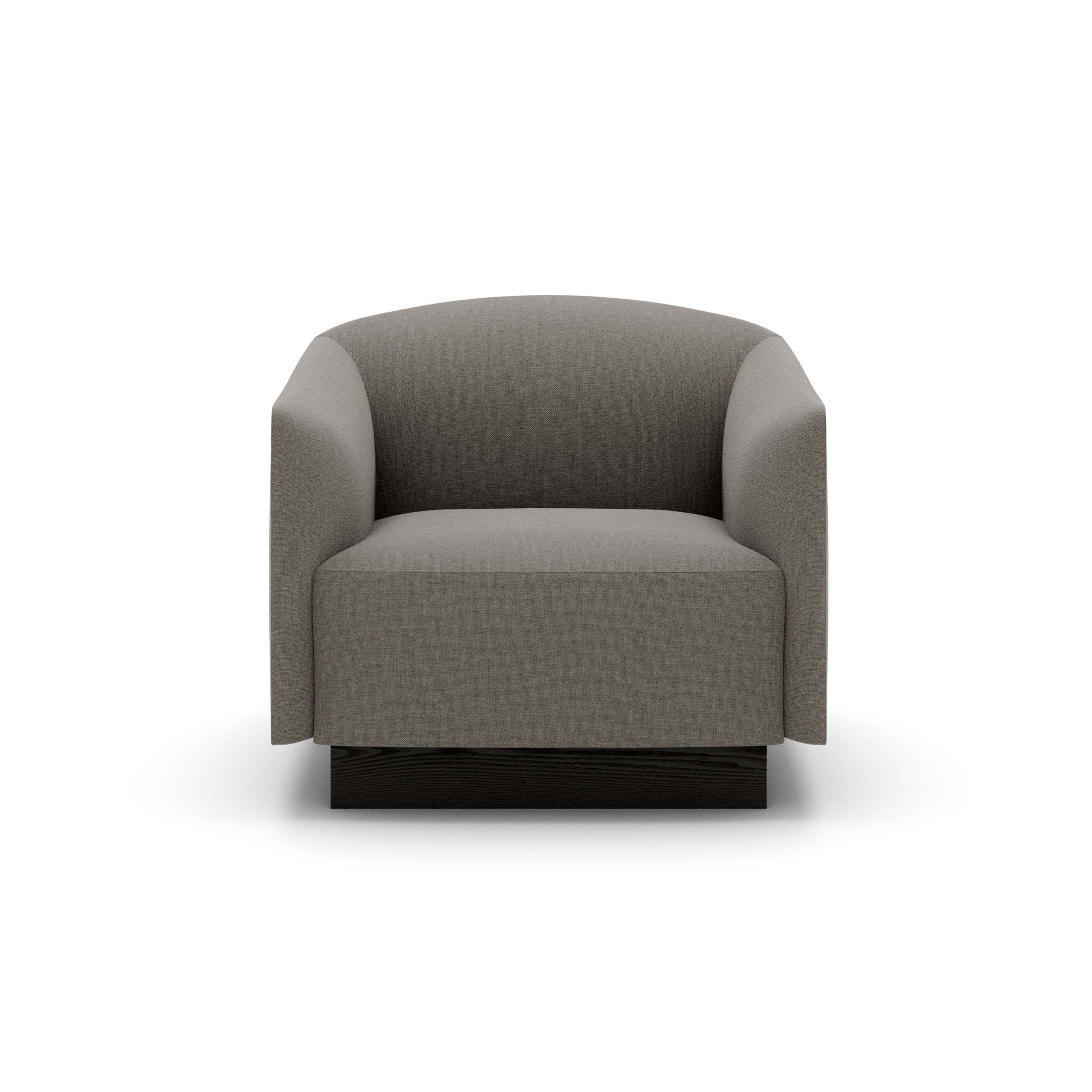 Shore plinth armchair upholstered