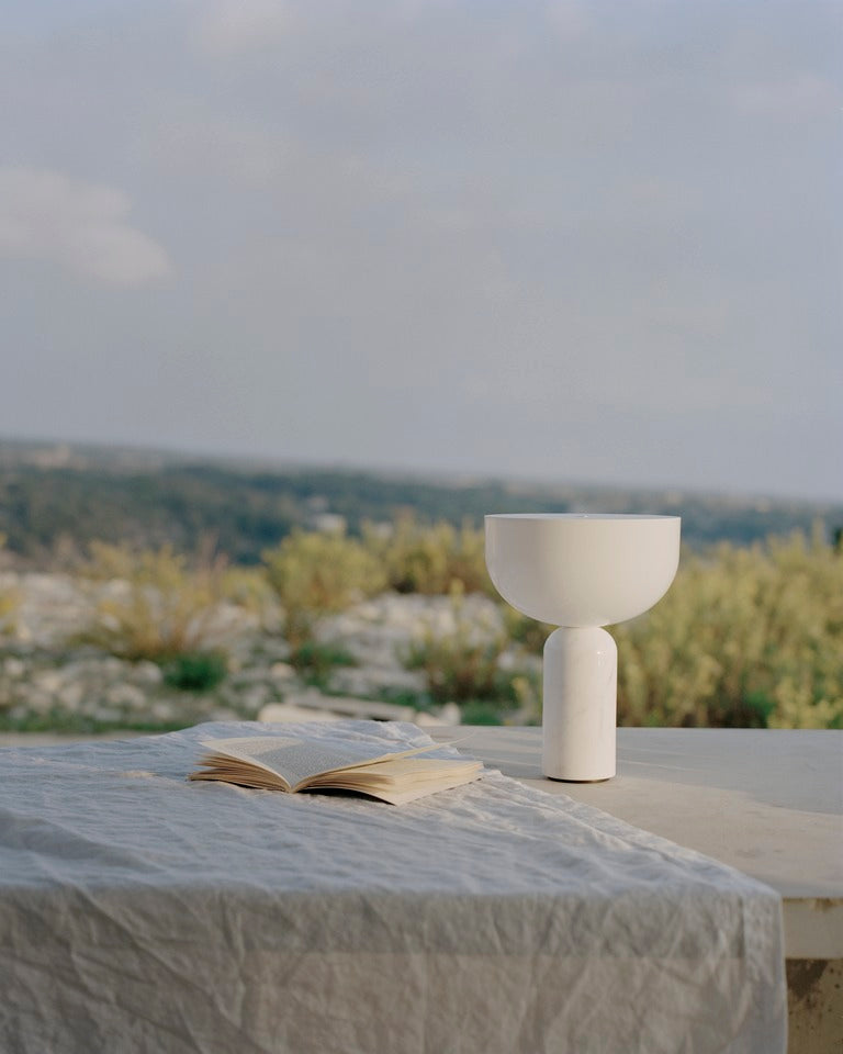 Portable lamp KIZU white marble