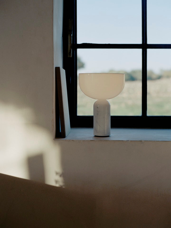 Portable lamp KIZU white marble