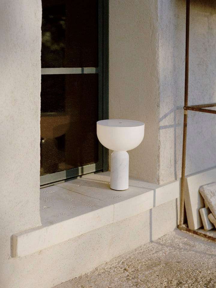 Portable lamp KIZU white marble