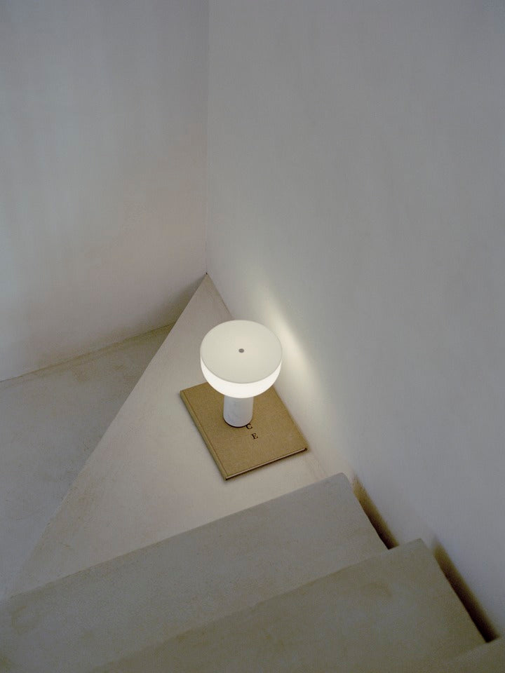 Portable lamp KIZU white marble