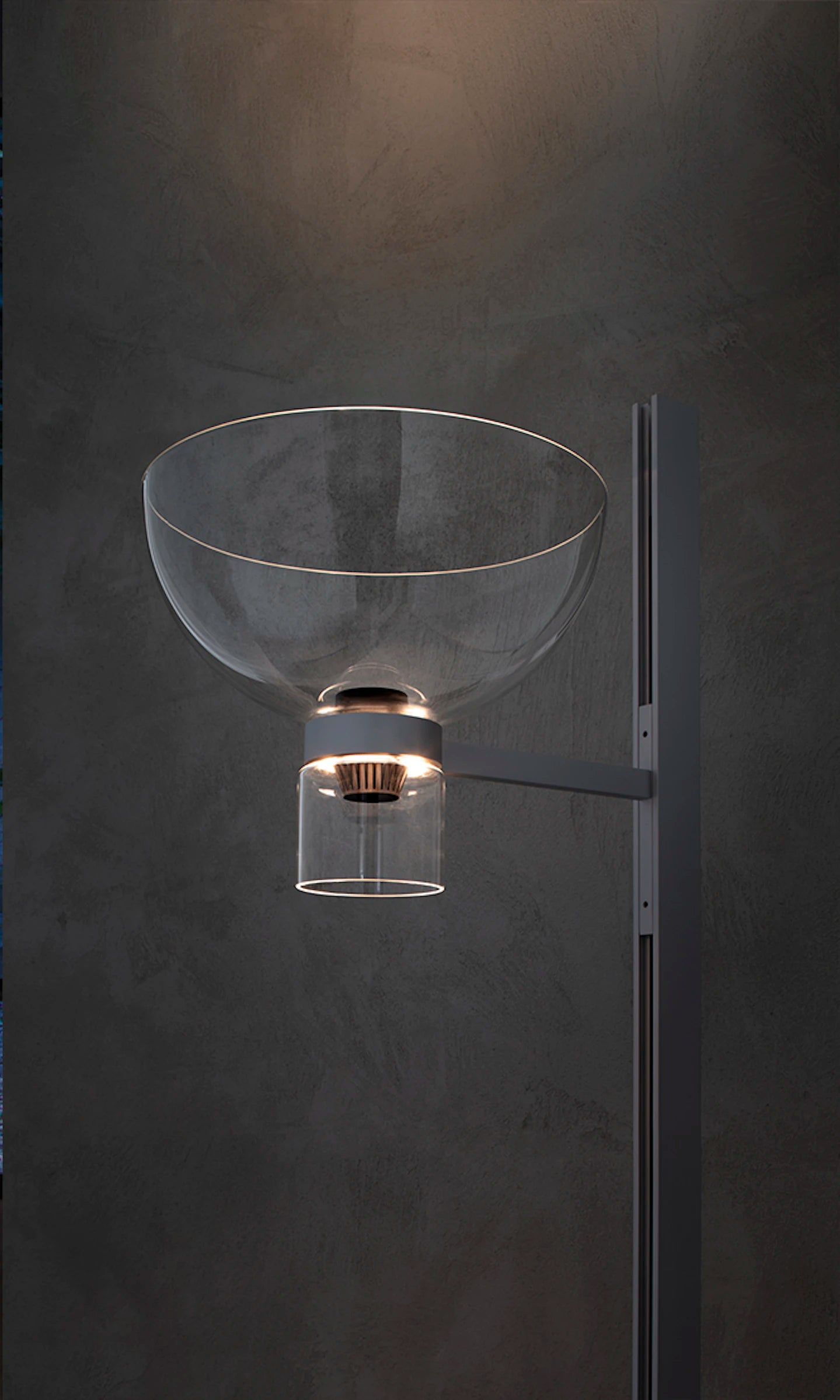 NOCTURNE F1 BOWL Silver Floor Lamp