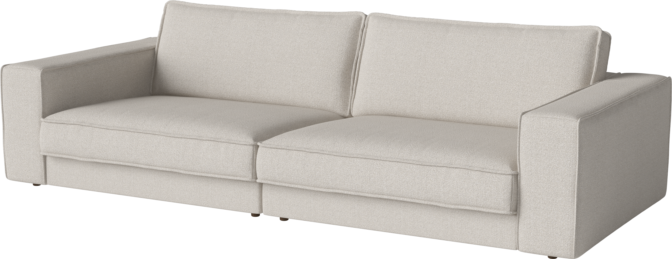 2-module sofa upholstered Noora dark base