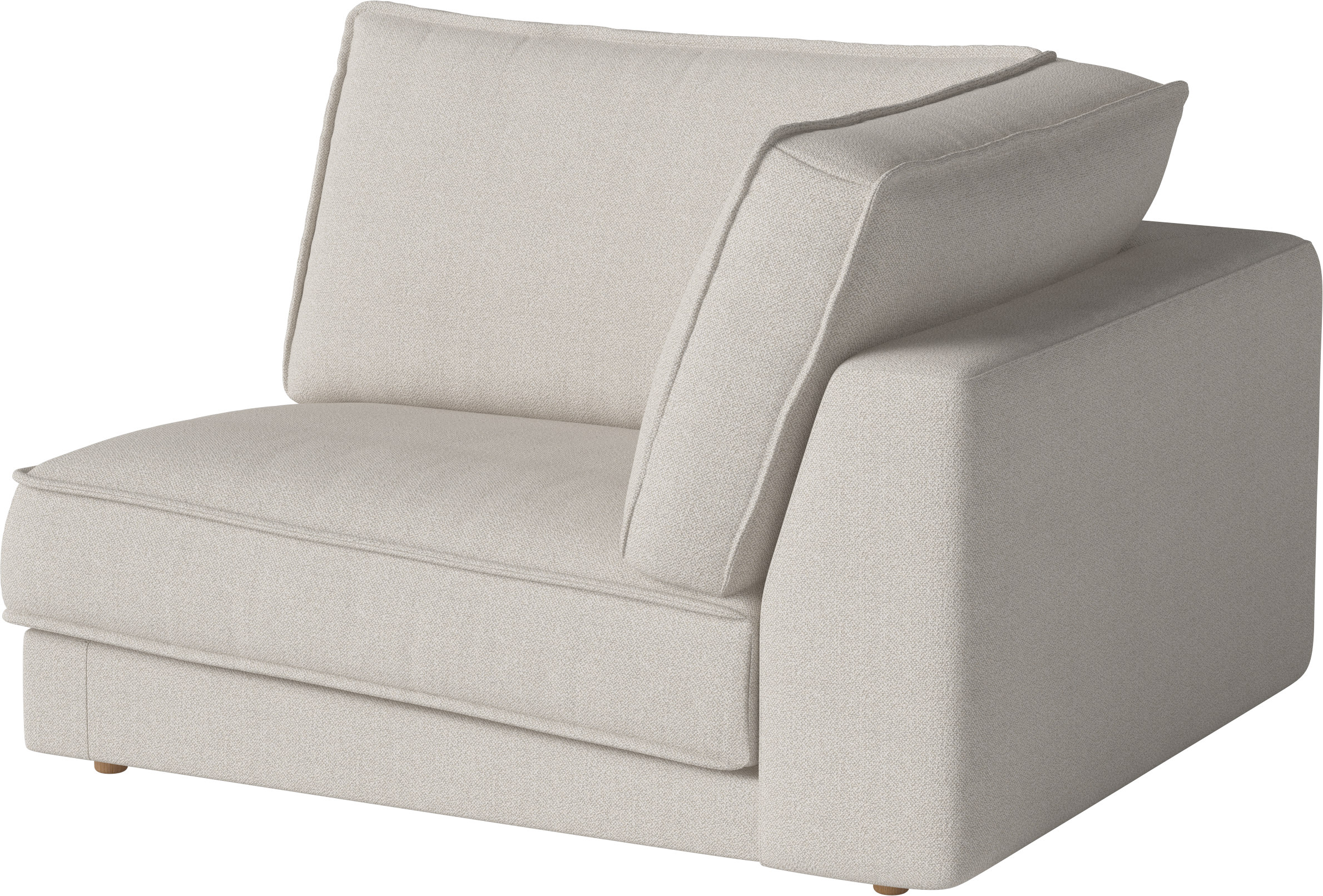 NOORA modular sofa - a corner module with a whitened base