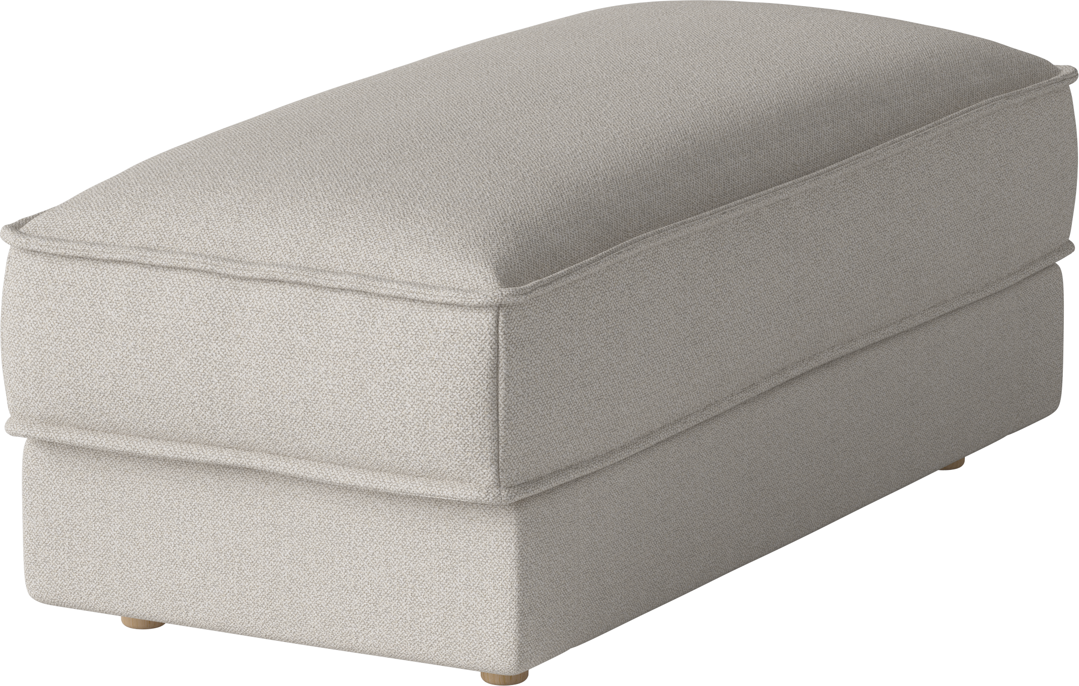 Noora Combi pouf with a base of bleached oak wood