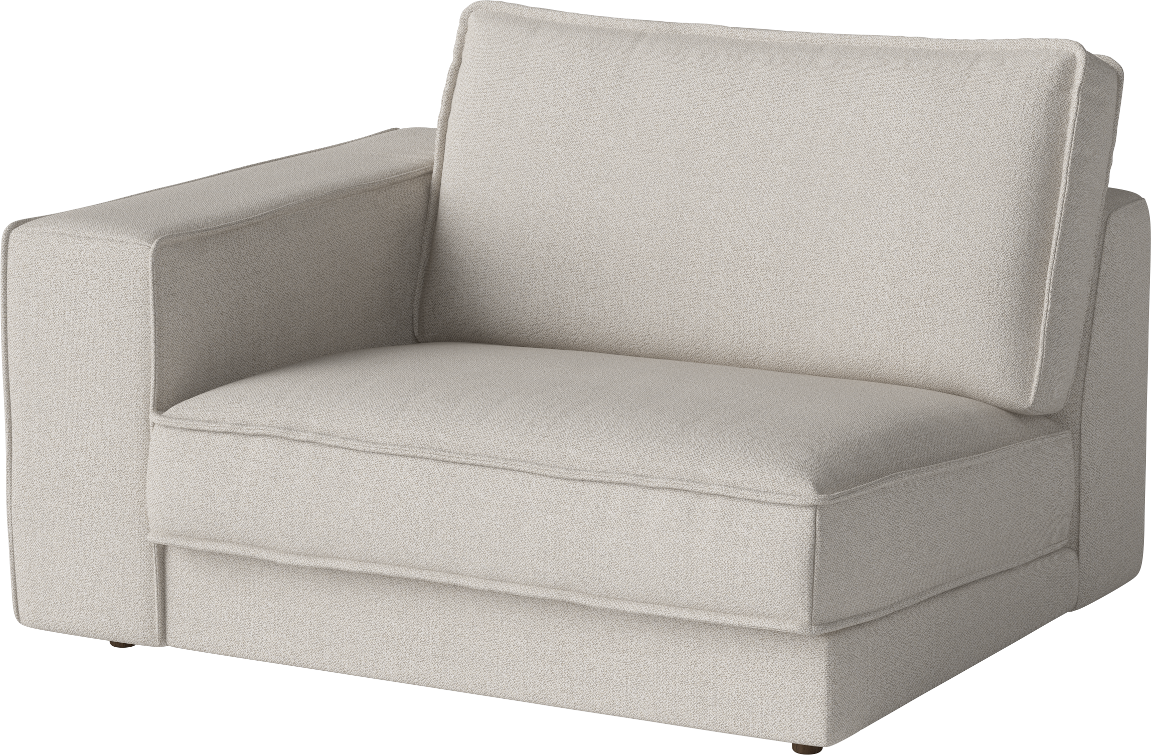 NOORA modular sofa - a left -hand module with a dark base