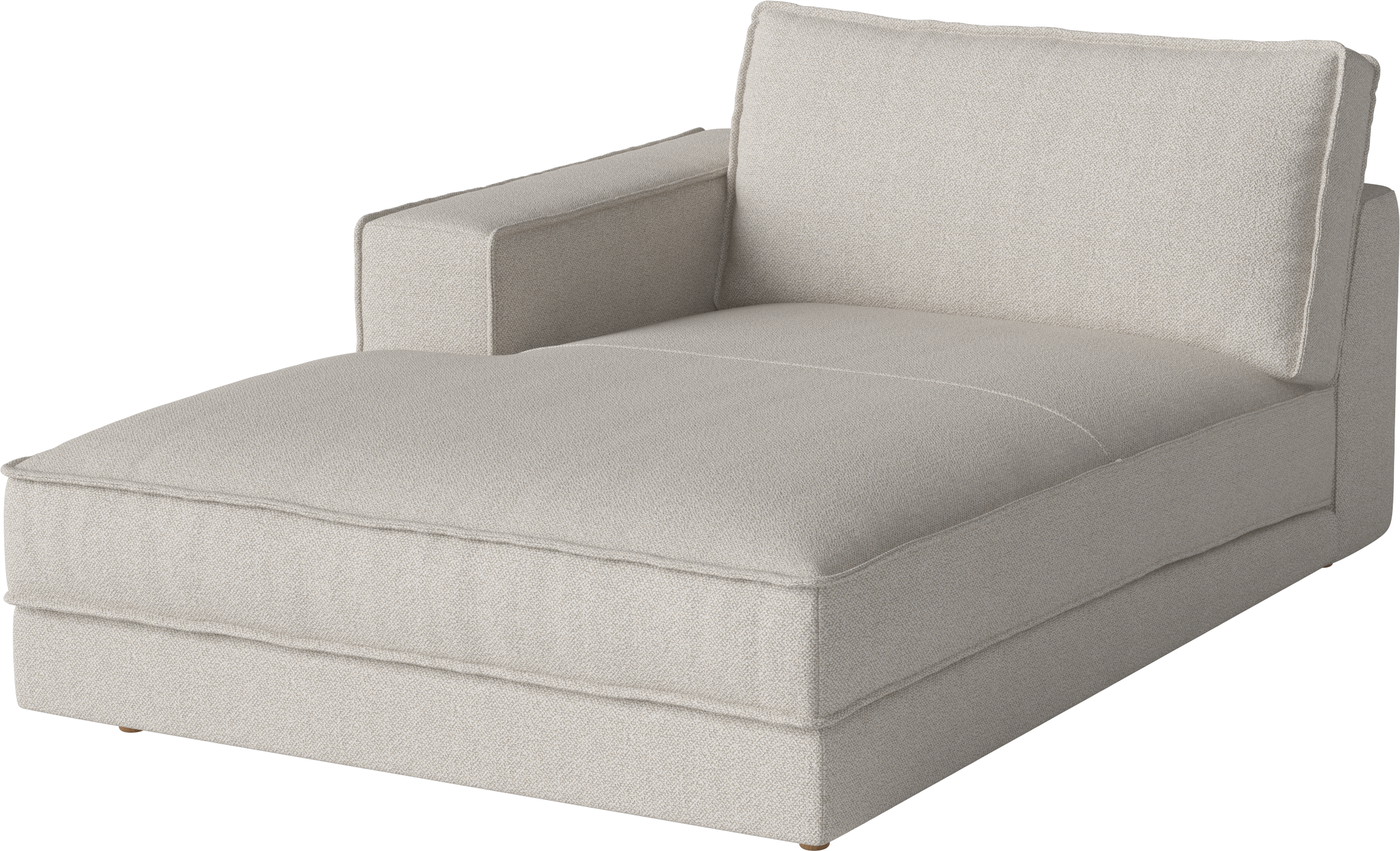 NOORA modular sofa - left -handed chaiselong with a dark base
