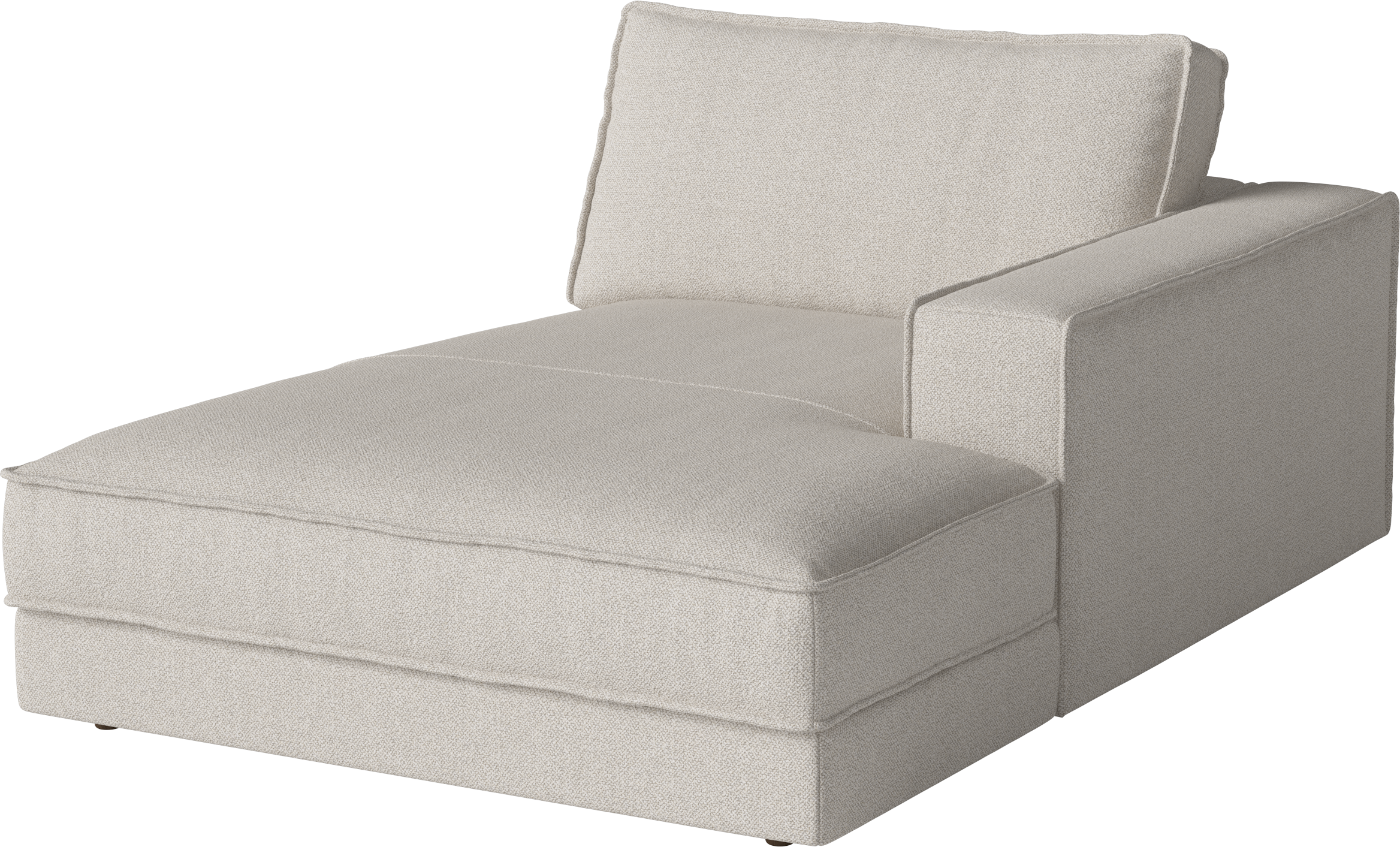 NOORA modular sofa - right -handed chaiselong with a dark base