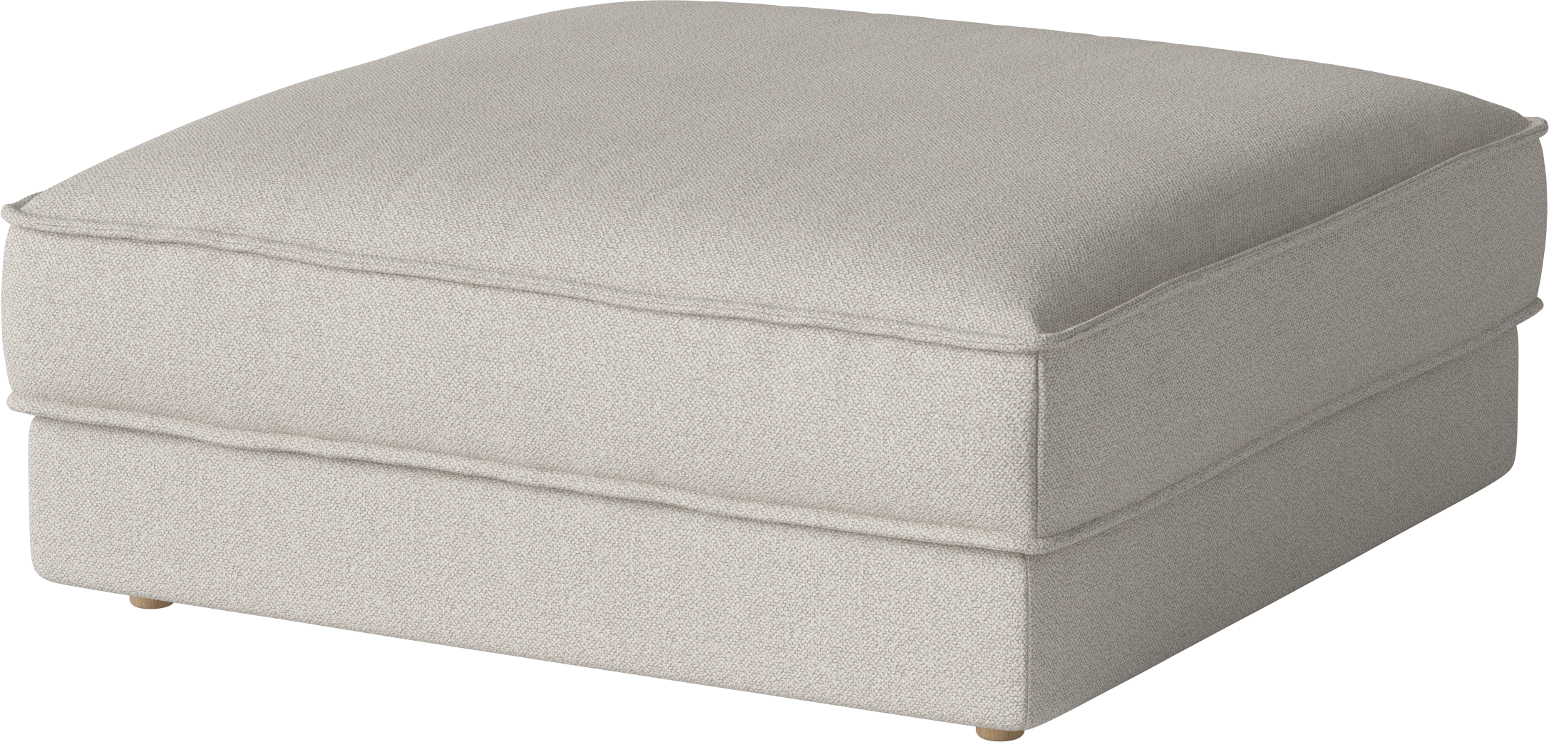 Noora pouf with oak wood base